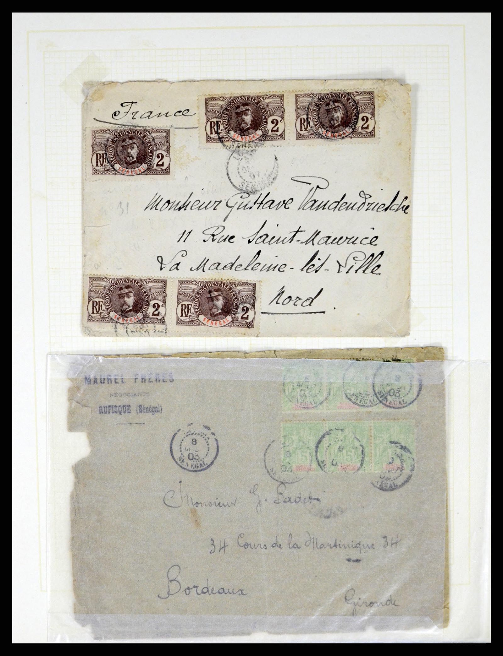 37590 478 - Postzegelverzameling 37590 Franse Kolonien 1849-1975.
