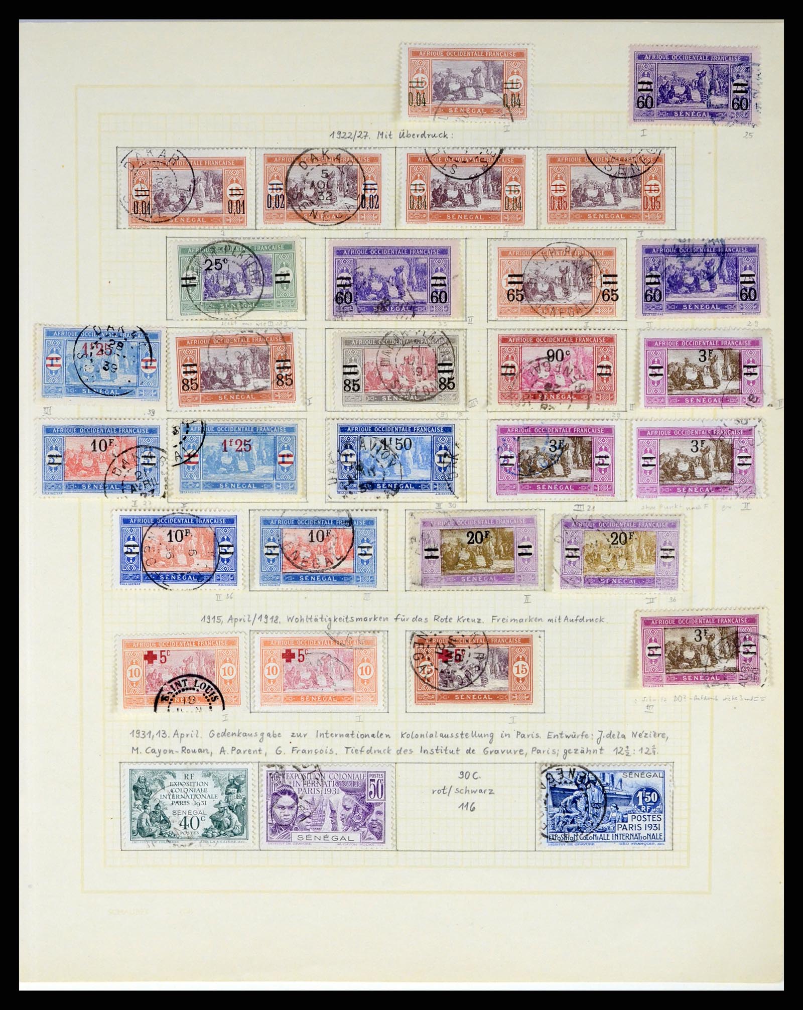 37590 485 - Postzegelverzameling 37590 Franse Kolonien 1849-1975.