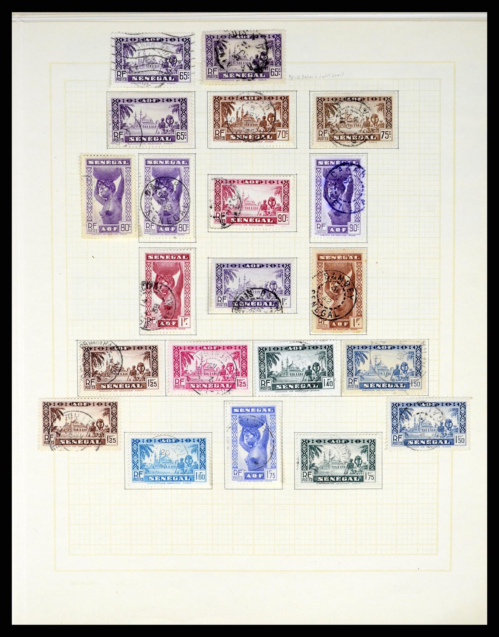 37590 489 - Postzegelverzameling 37590 Franse Kolonien 1849-1975.