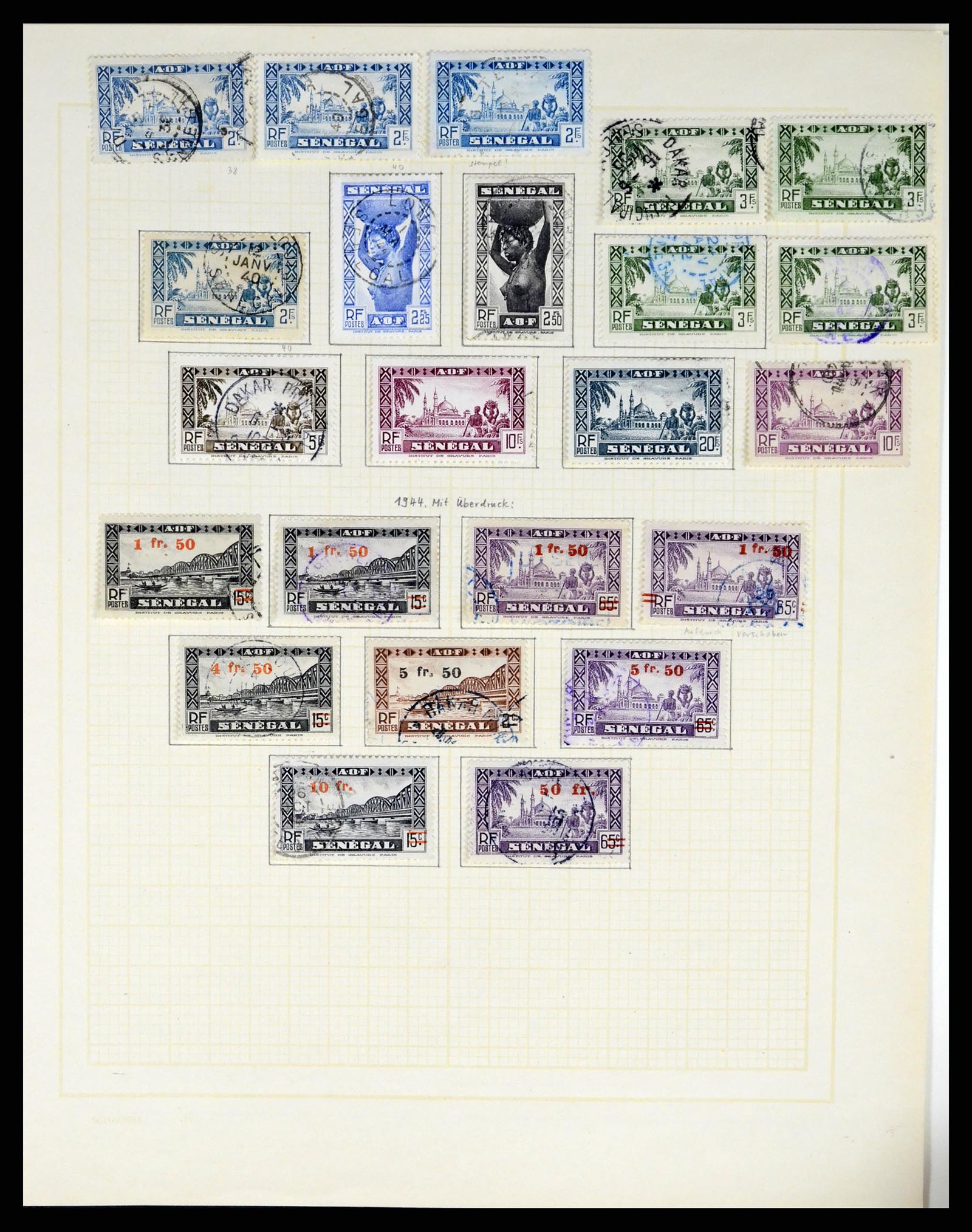 37590 490 - Postzegelverzameling 37590 Franse Kolonien 1849-1975.