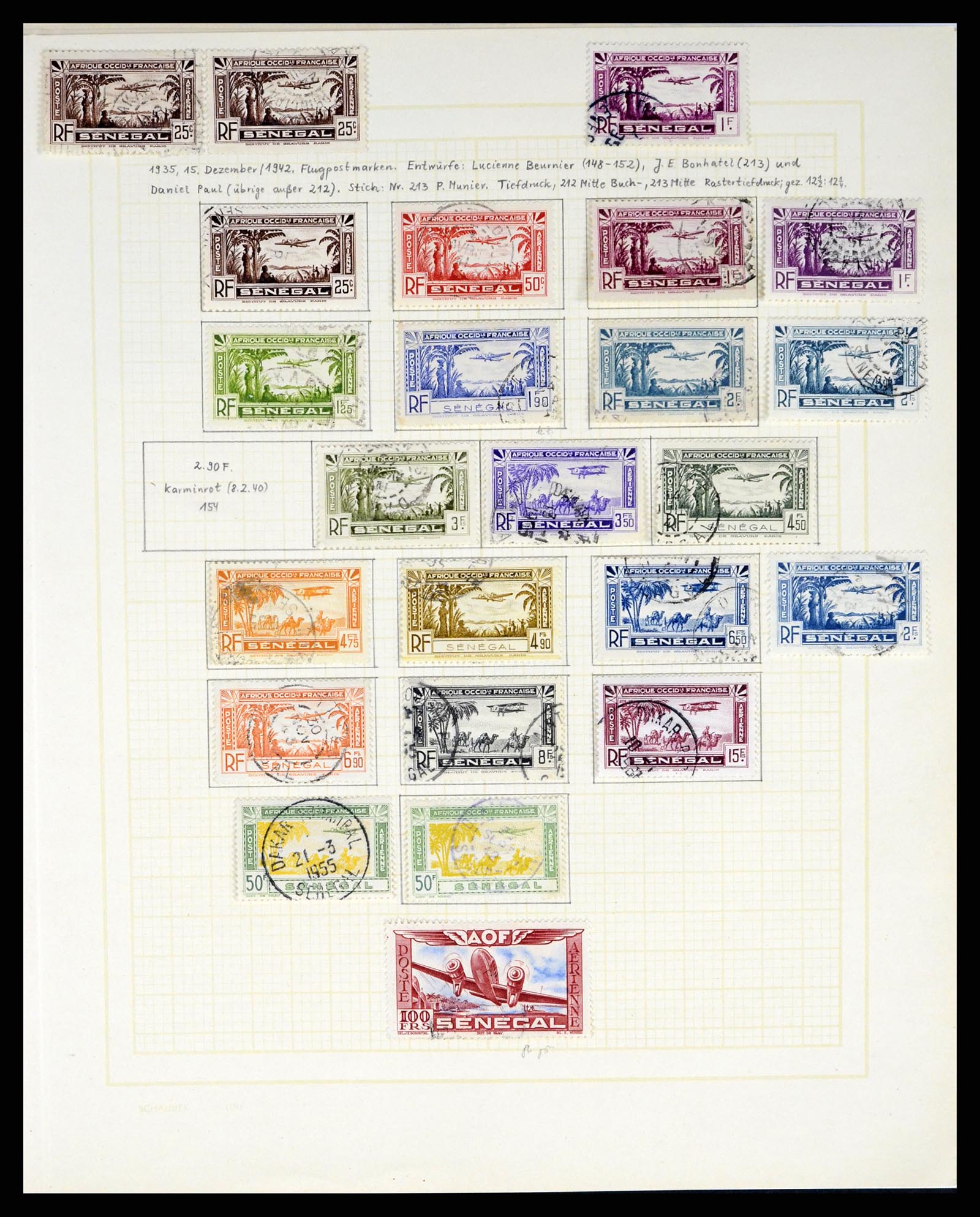 37590 492 - Postzegelverzameling 37590 Franse Kolonien 1849-1975.
