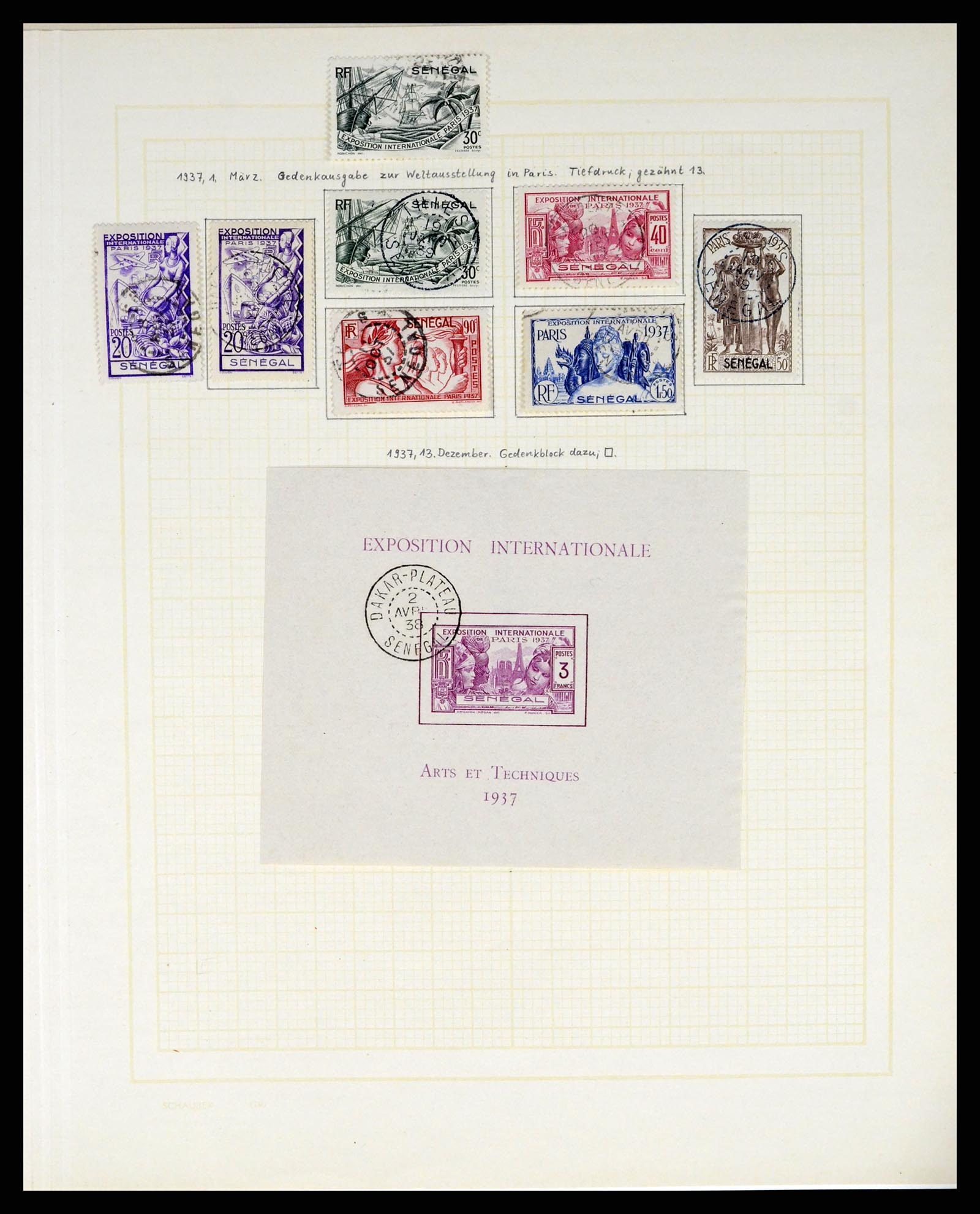 37590 493 - Postzegelverzameling 37590 Franse Kolonien 1849-1975.