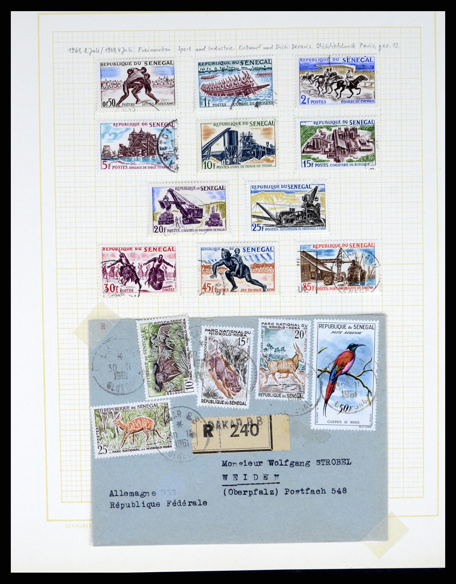 37590 497 - Postzegelverzameling 37590 Franse Kolonien 1849-1975.