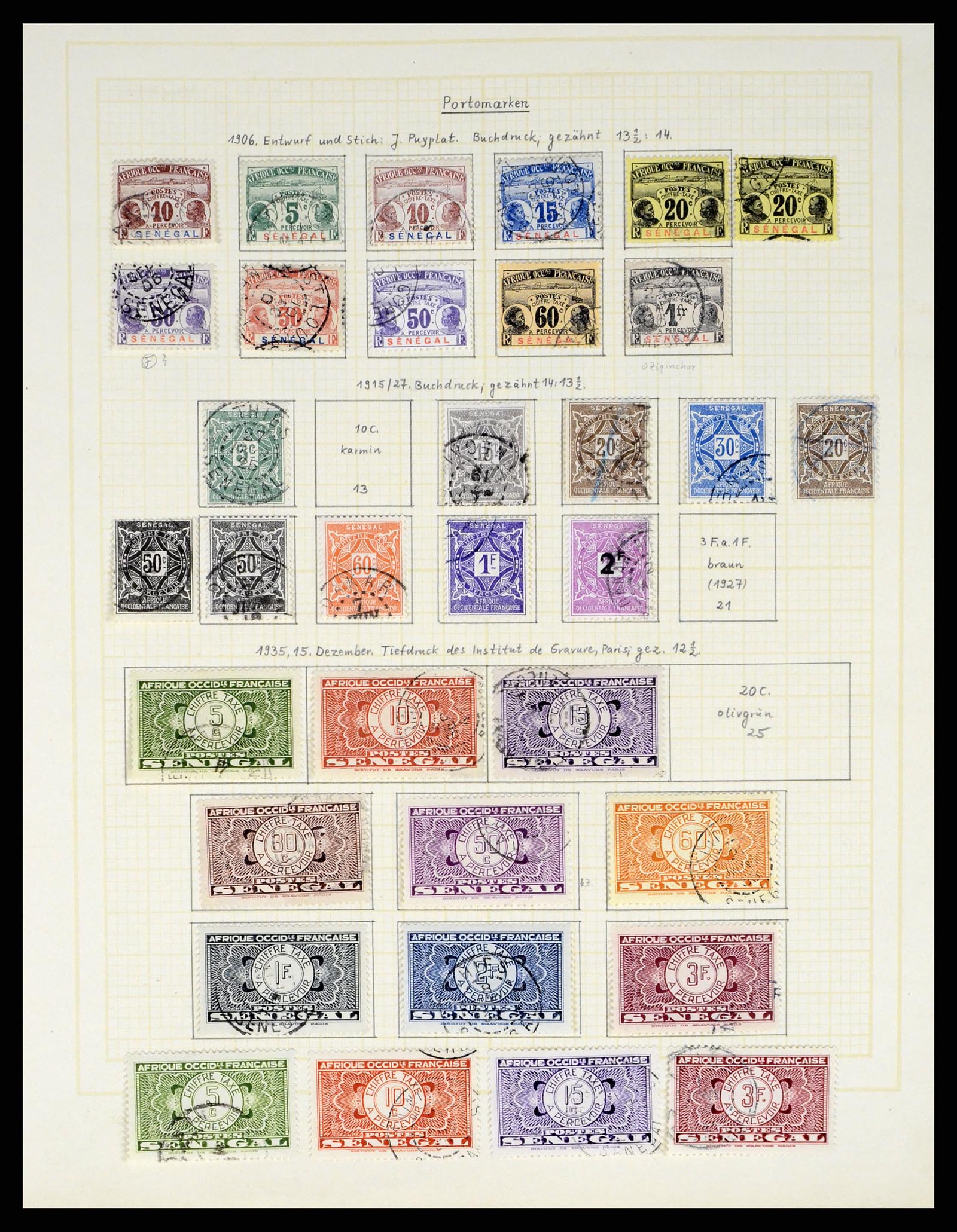 37590 504 - Postzegelverzameling 37590 Franse Kolonien 1849-1975.