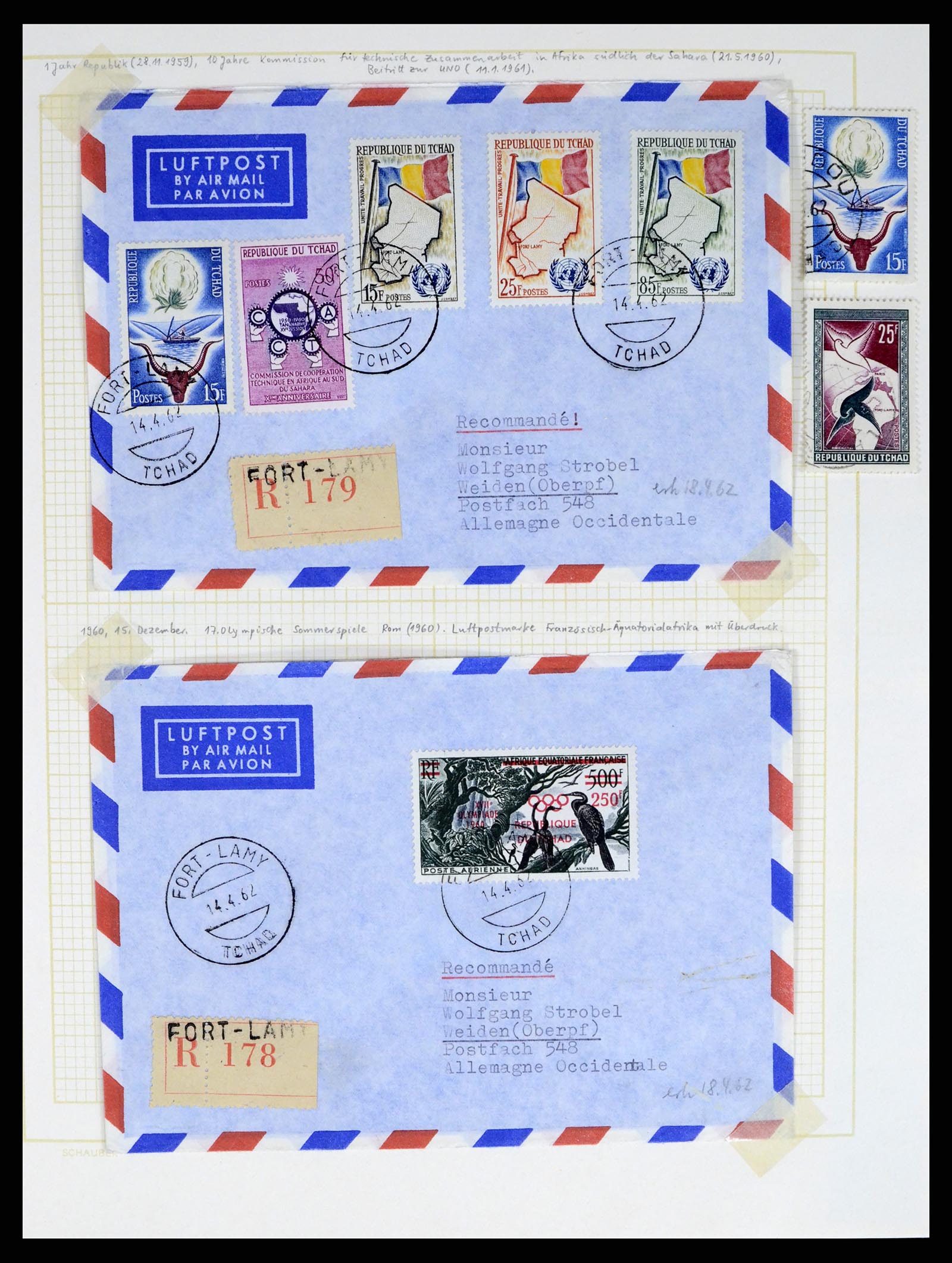 37590 513 - Postzegelverzameling 37590 Franse Kolonien 1849-1975.
