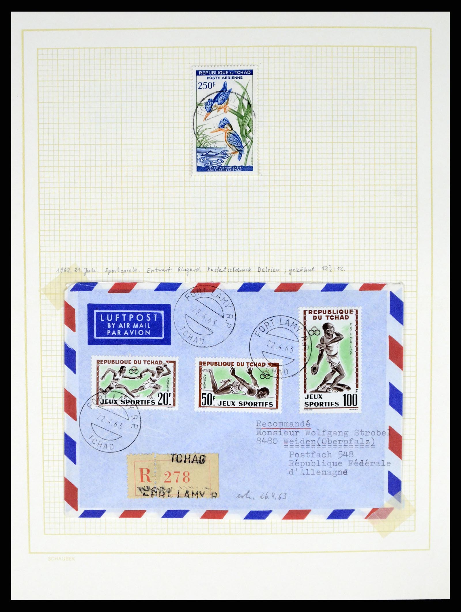 37590 517 - Postzegelverzameling 37590 Franse Kolonien 1849-1975.