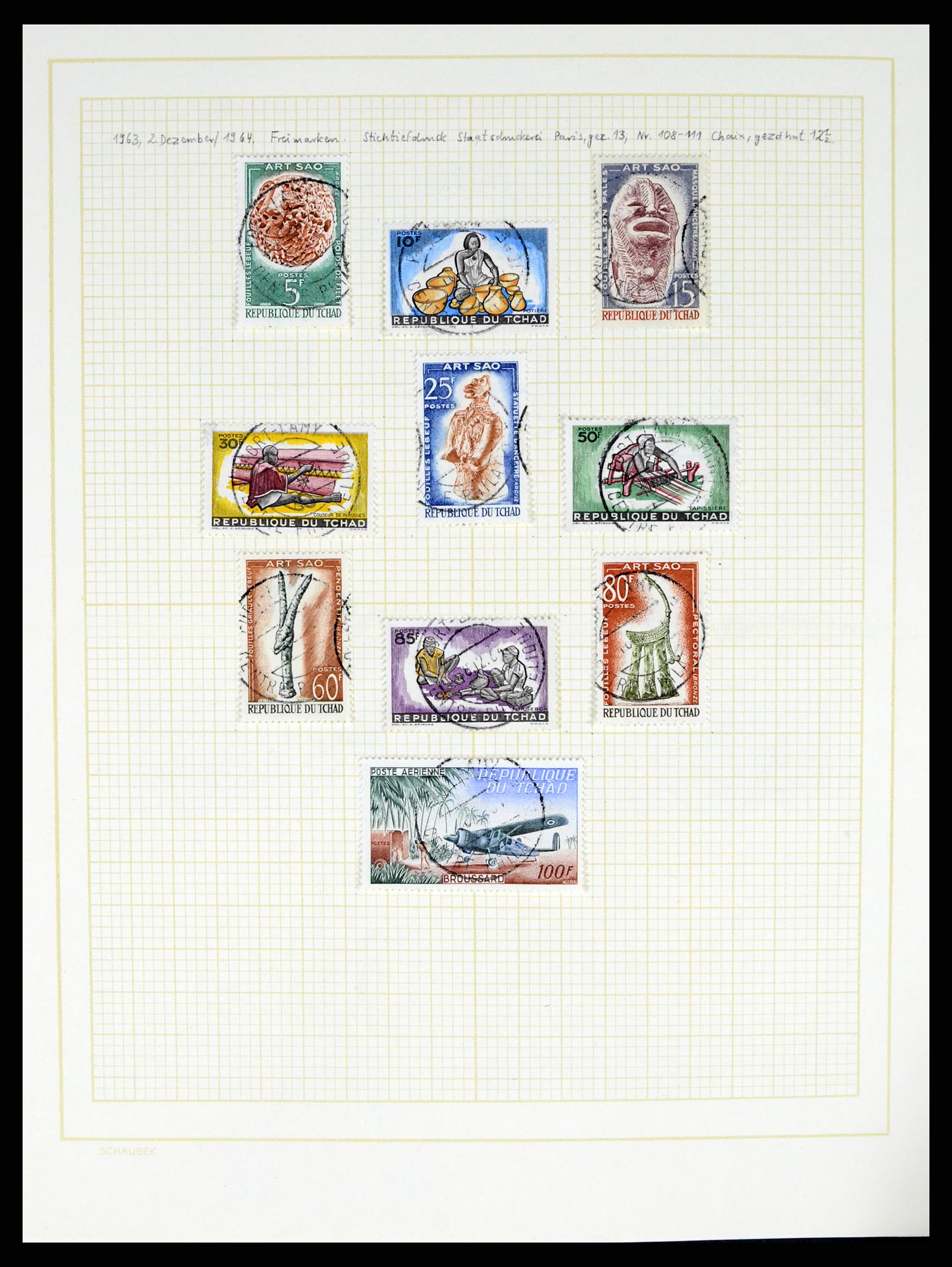37590 520 - Postzegelverzameling 37590 Franse Kolonien 1849-1975.