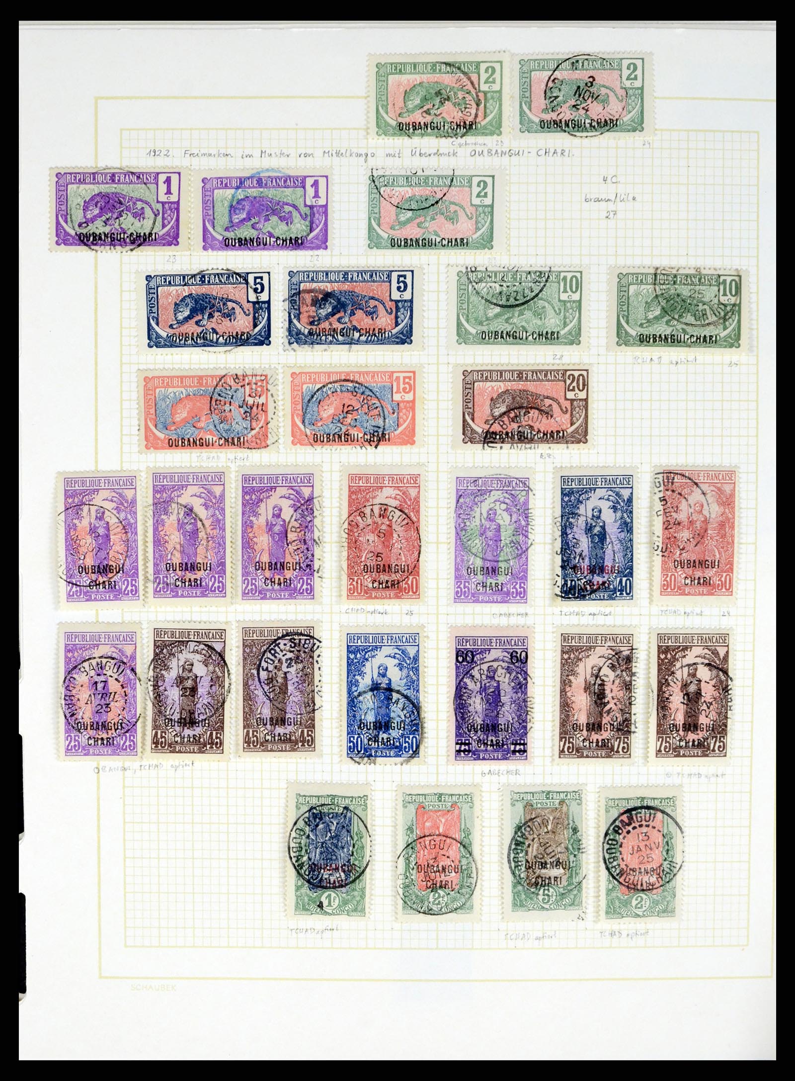 37590 530 - Postzegelverzameling 37590 Franse Kolonien 1849-1975.