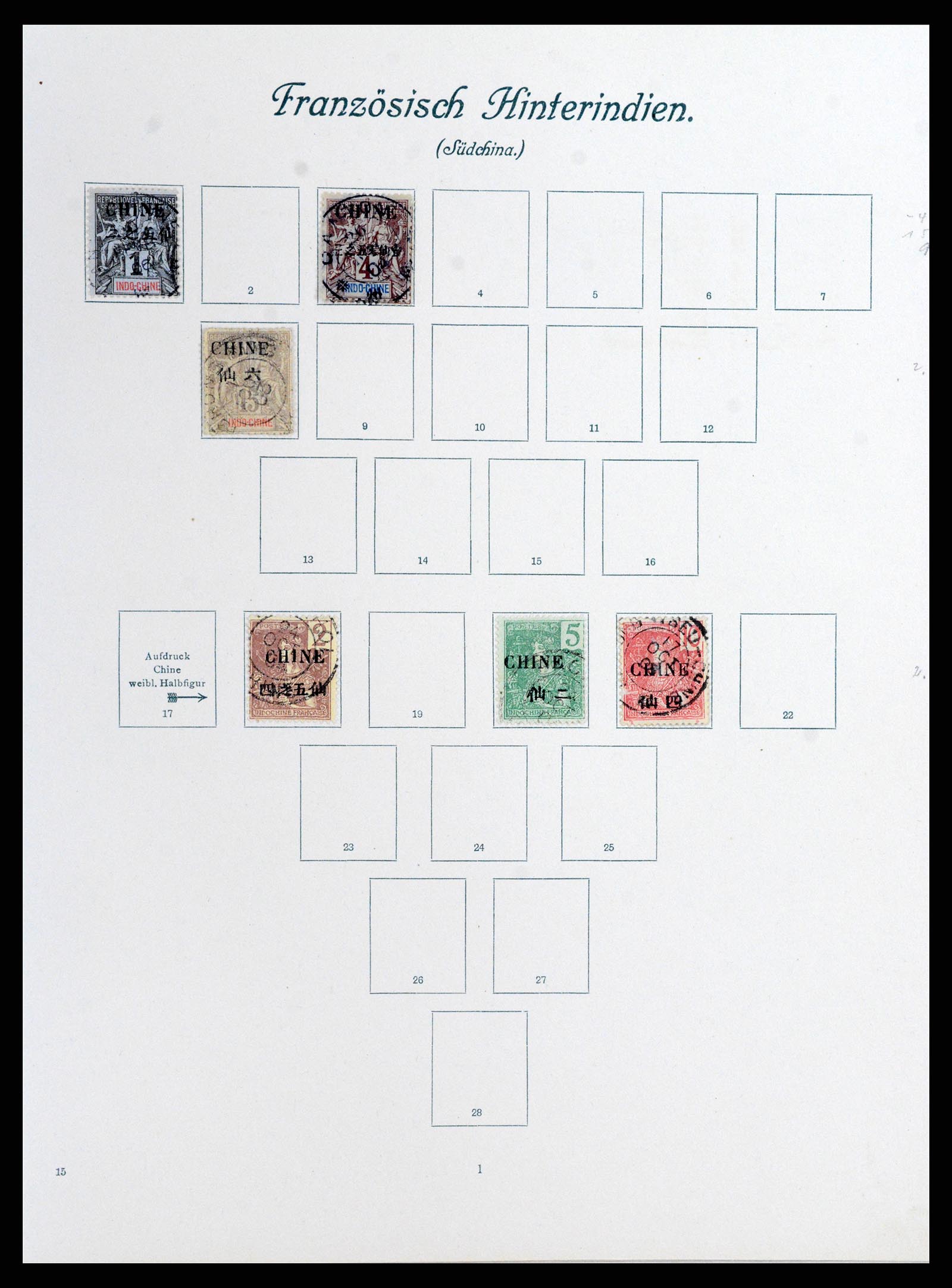 37598 022 - Postzegelverzameling 37598 Indochina 1885-1950.