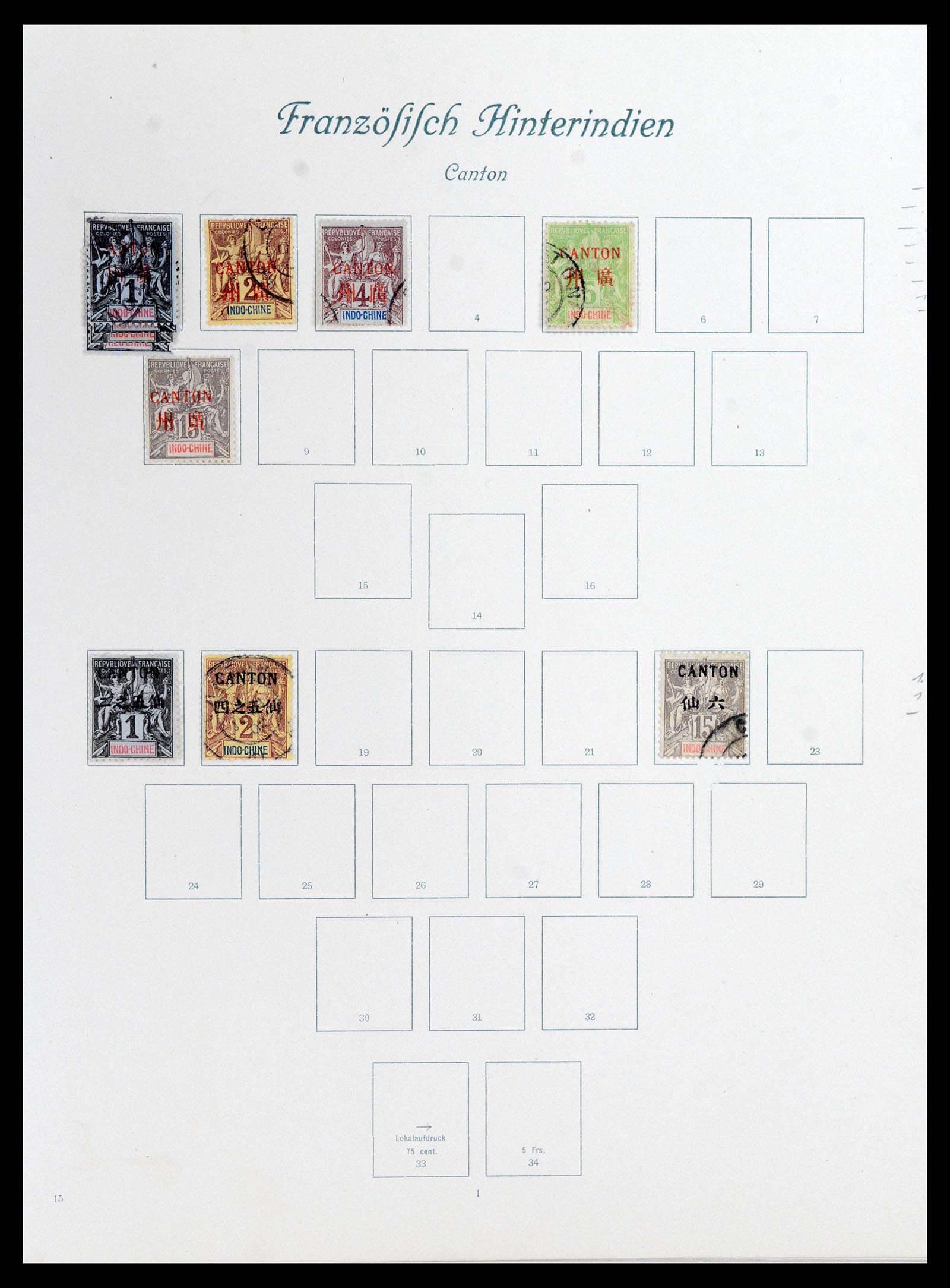 37598 023 - Postzegelverzameling 37598 Indochina 1885-1950.