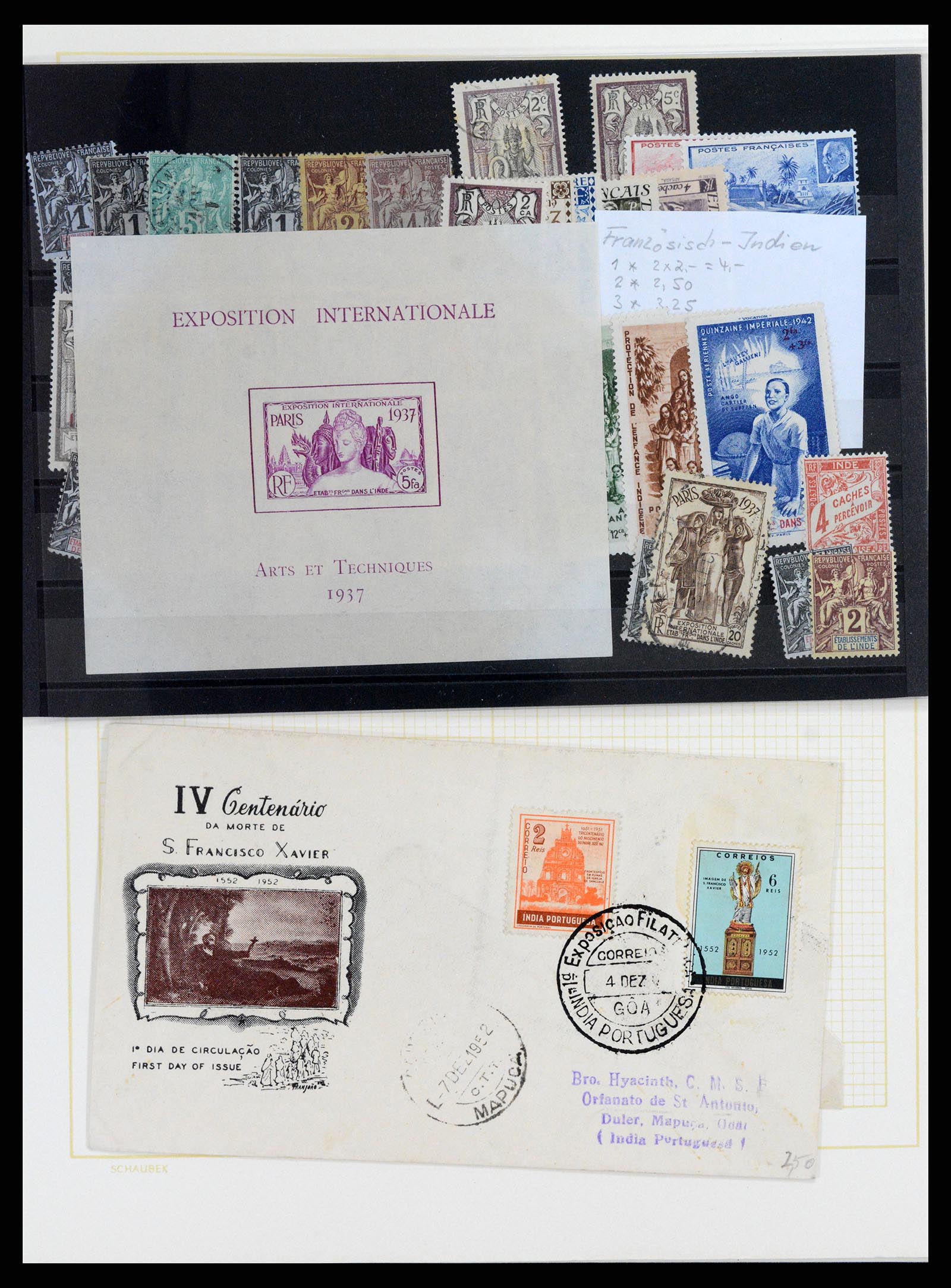 37598 038 - Postzegelverzameling 37598 Indochina 1885-1950.