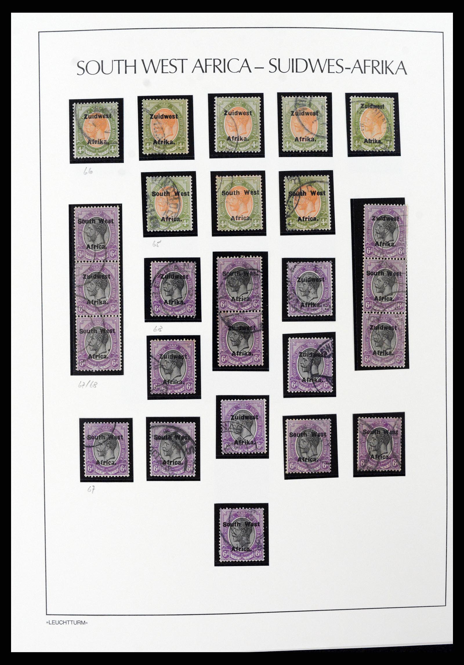 37621 017 - Postzegelverzameling 37621 Zuid West Afrika en Namibië 1910-1991.