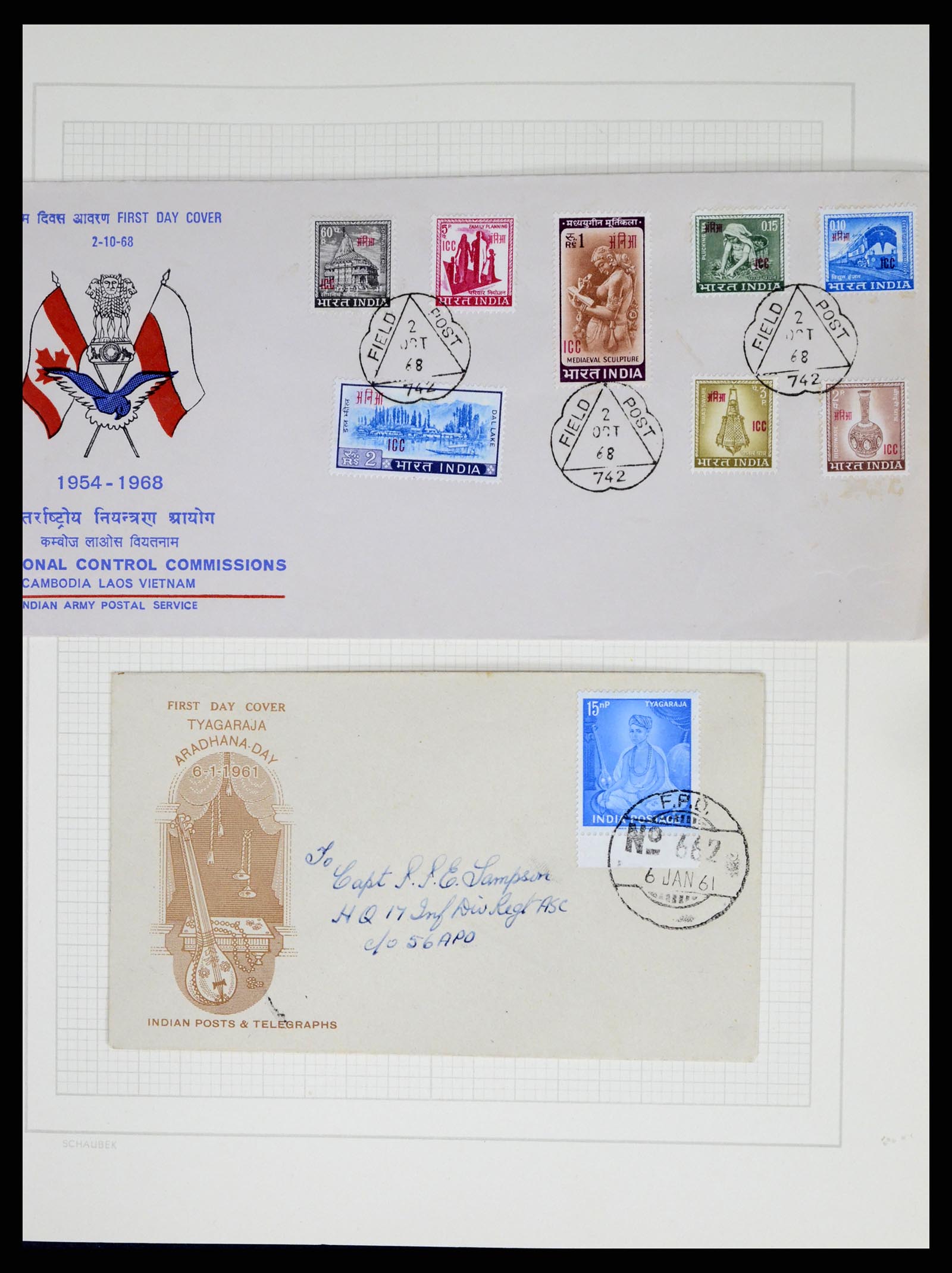 37624 325 - Postzegelverzameling 37624 India 1854-2013.