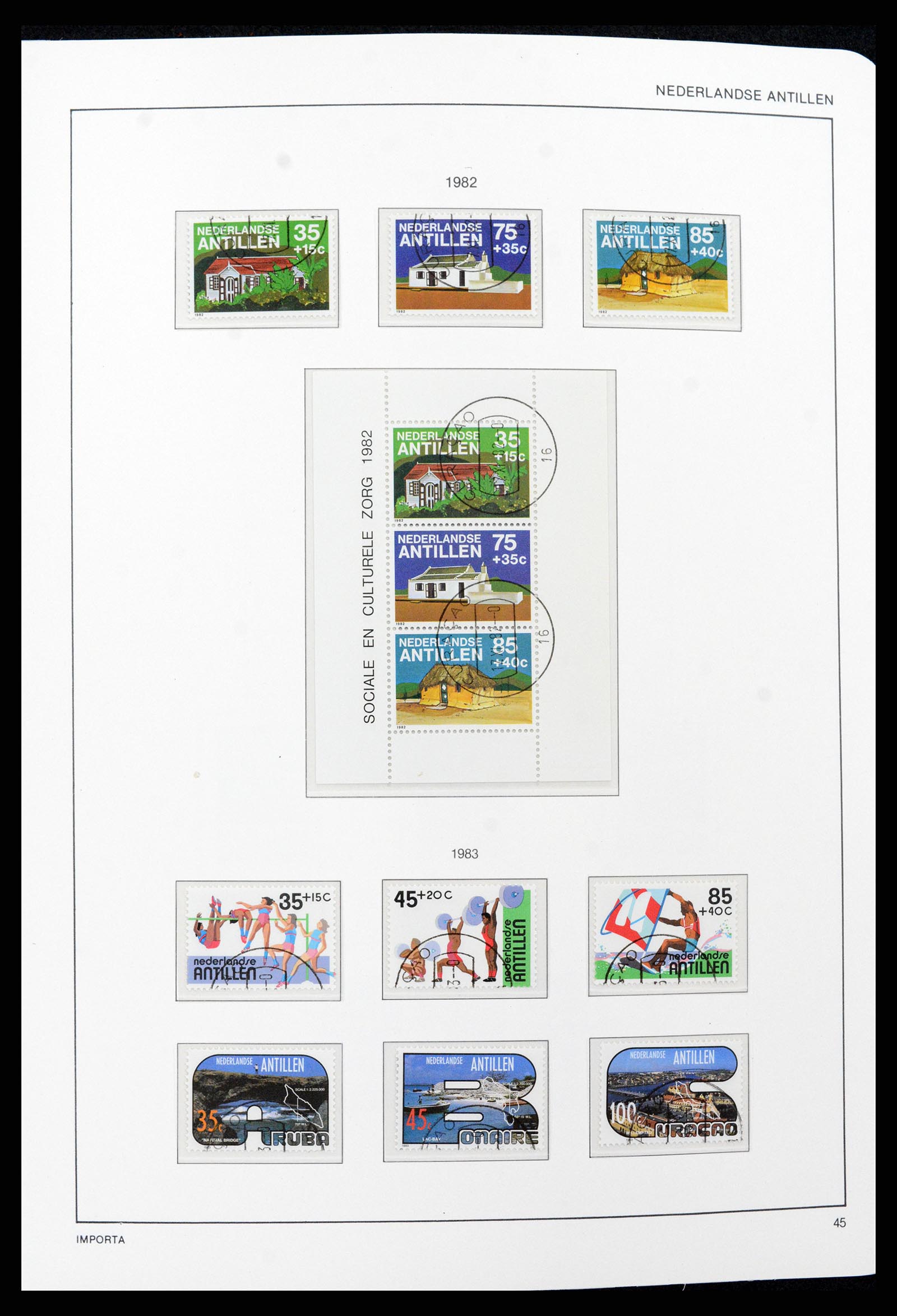 37693 045 - Postzegelverzameling 37693 Nederlandse Antillen 1949-2001.