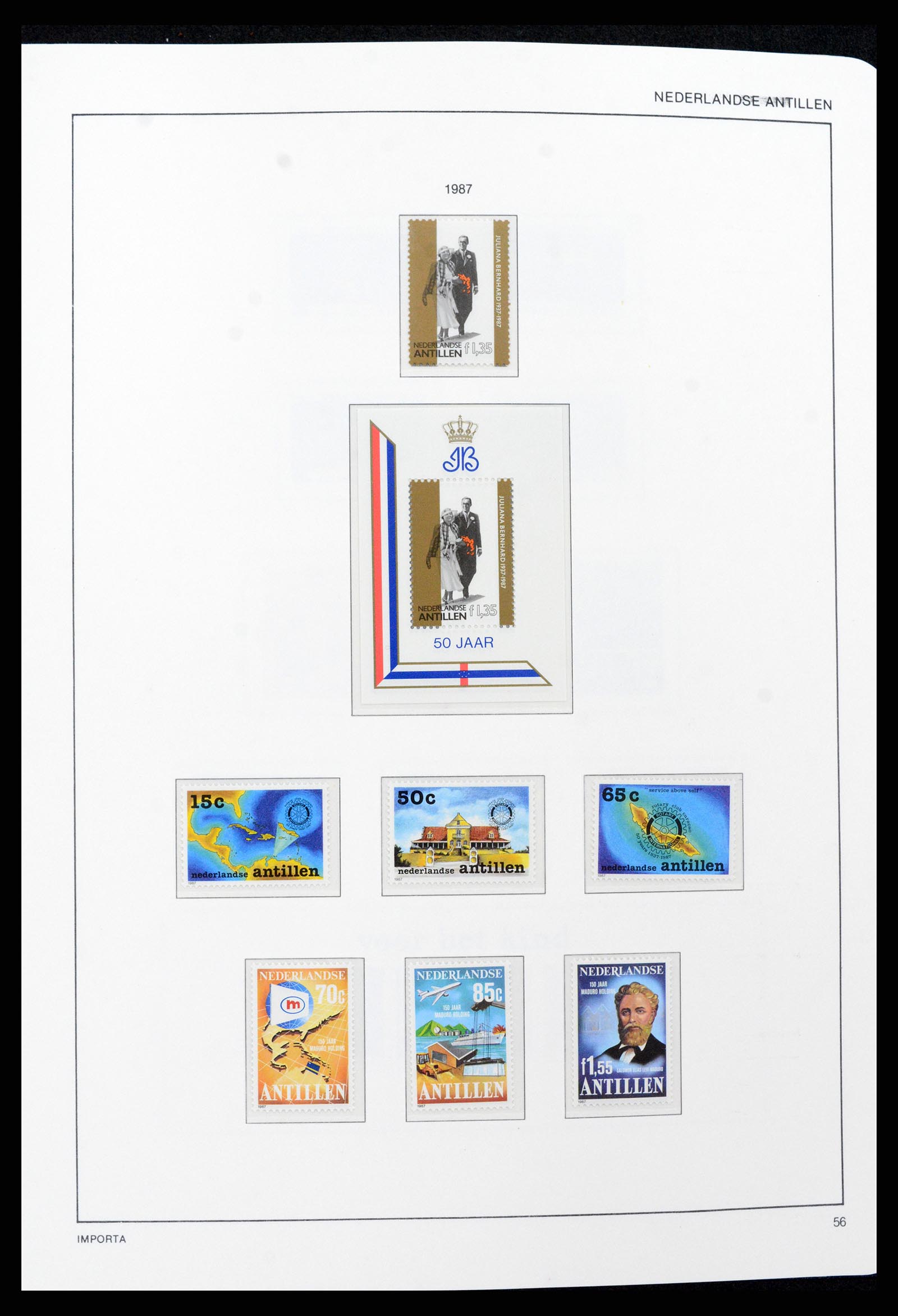 37693 056 - Postzegelverzameling 37693 Nederlandse Antillen 1949-2001.
