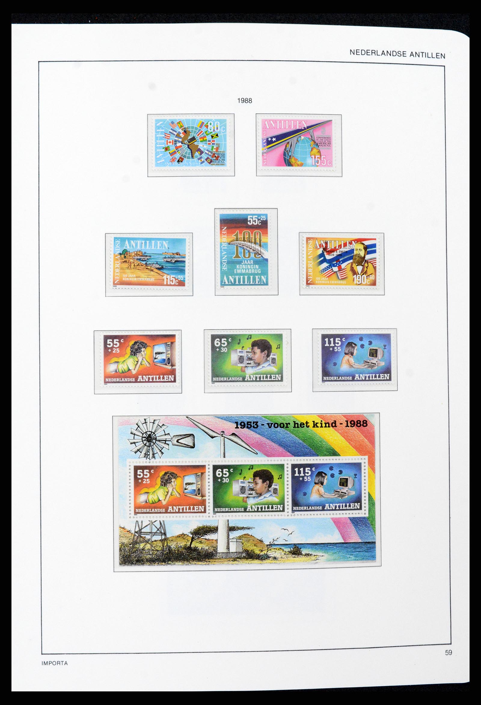 37693 059 - Postzegelverzameling 37693 Nederlandse Antillen 1949-2001.