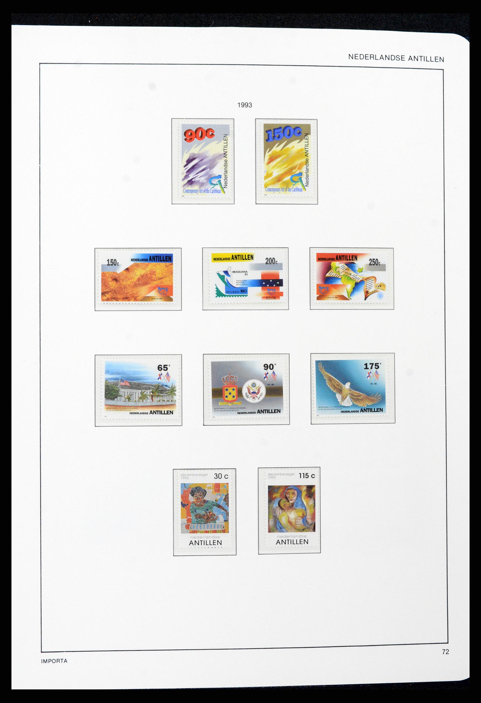 37693 073 - Postzegelverzameling 37693 Nederlandse Antillen 1949-2001.