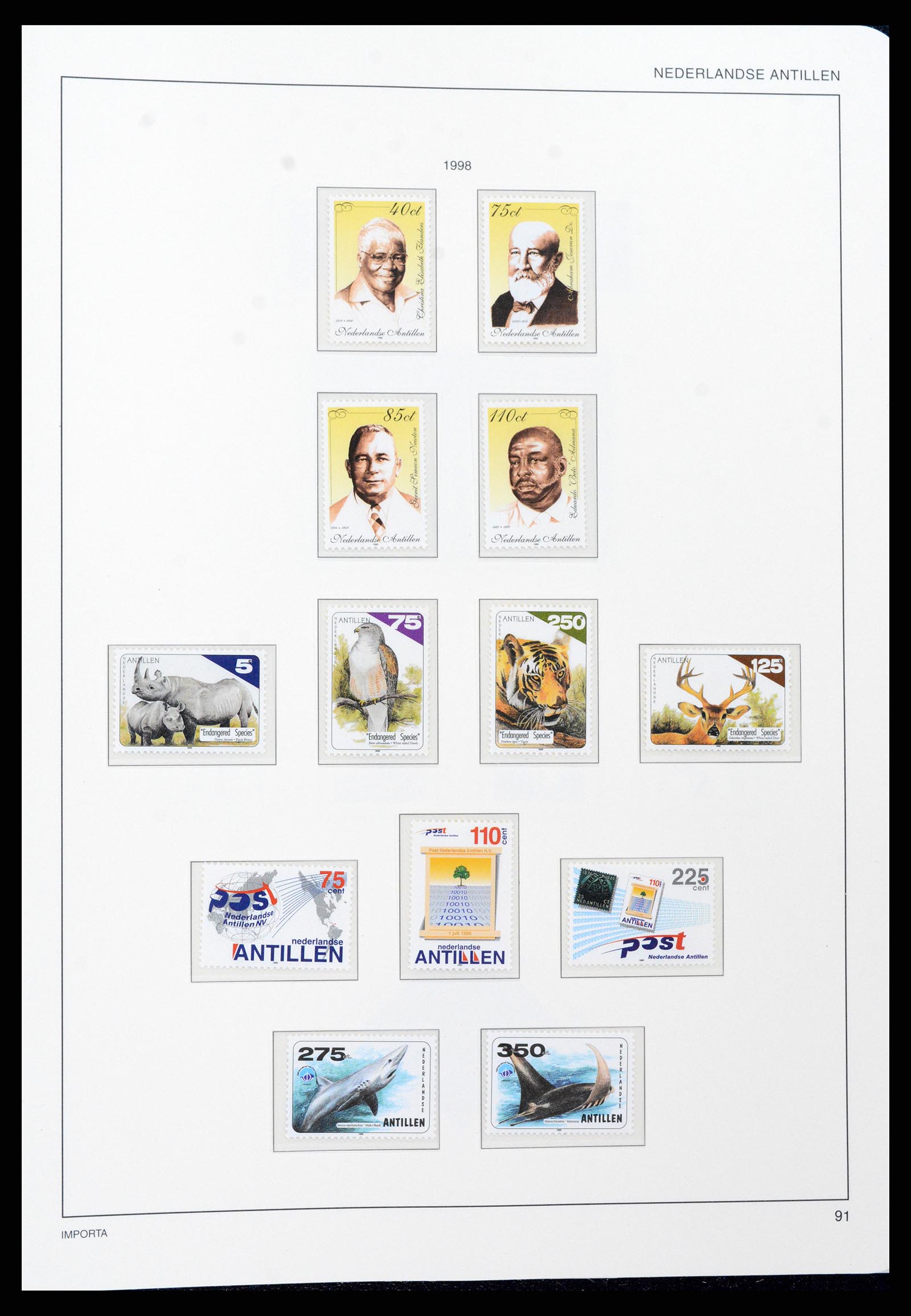 37693 092 - Postzegelverzameling 37693 Nederlandse Antillen 1949-2001.