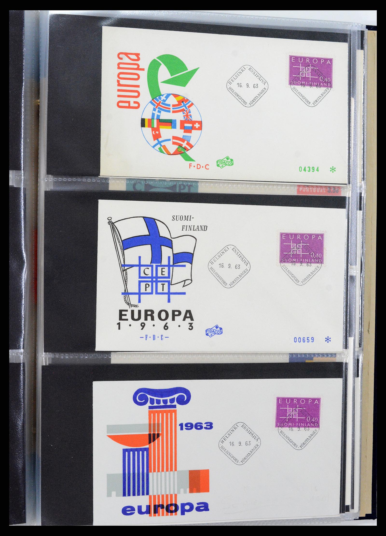 37694 101 - Postzegelverzameling 37694 Europa CEPT FDC's 1956-1970.