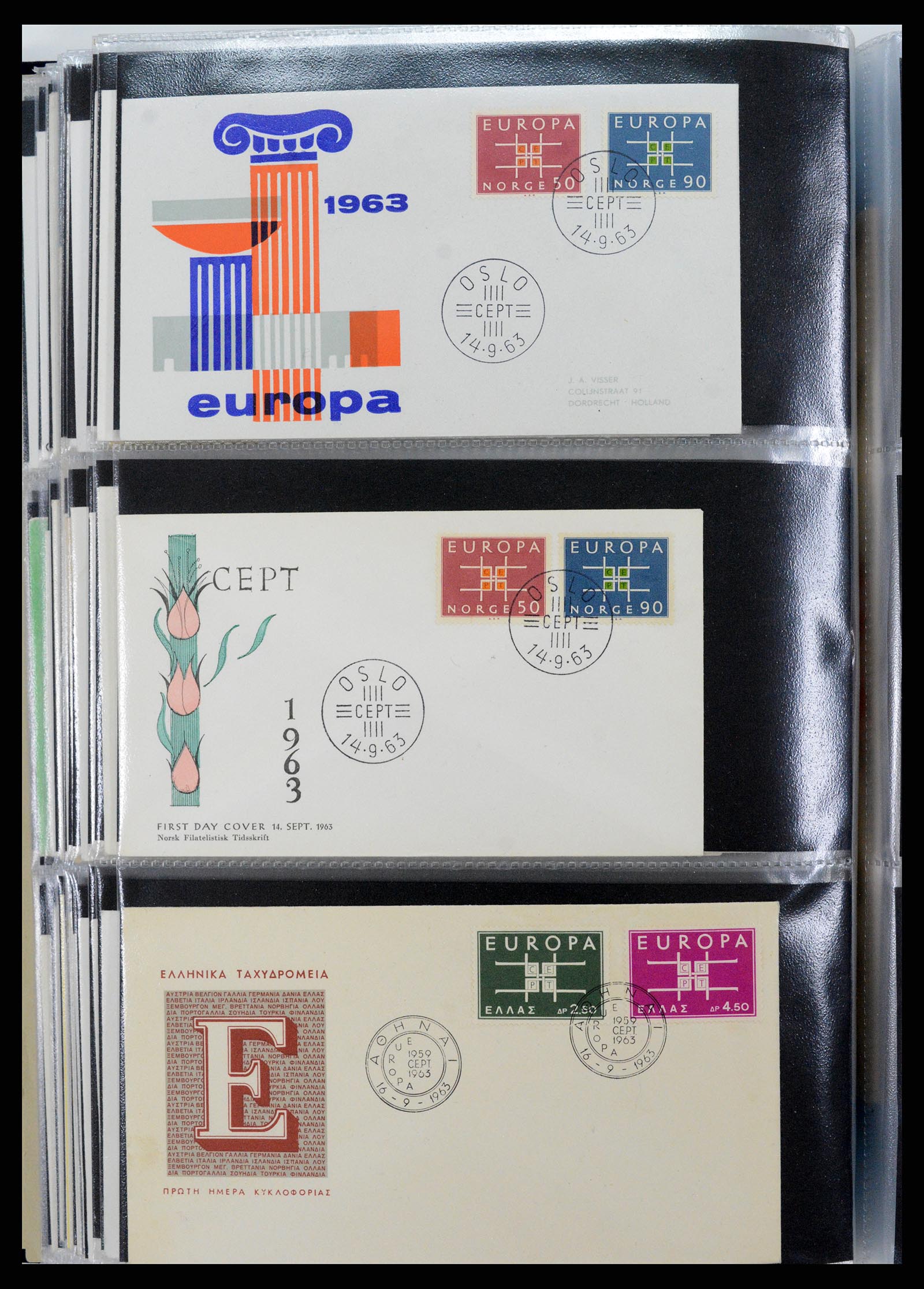 37694 102 - Postzegelverzameling 37694 Europa CEPT FDC's 1956-1970.