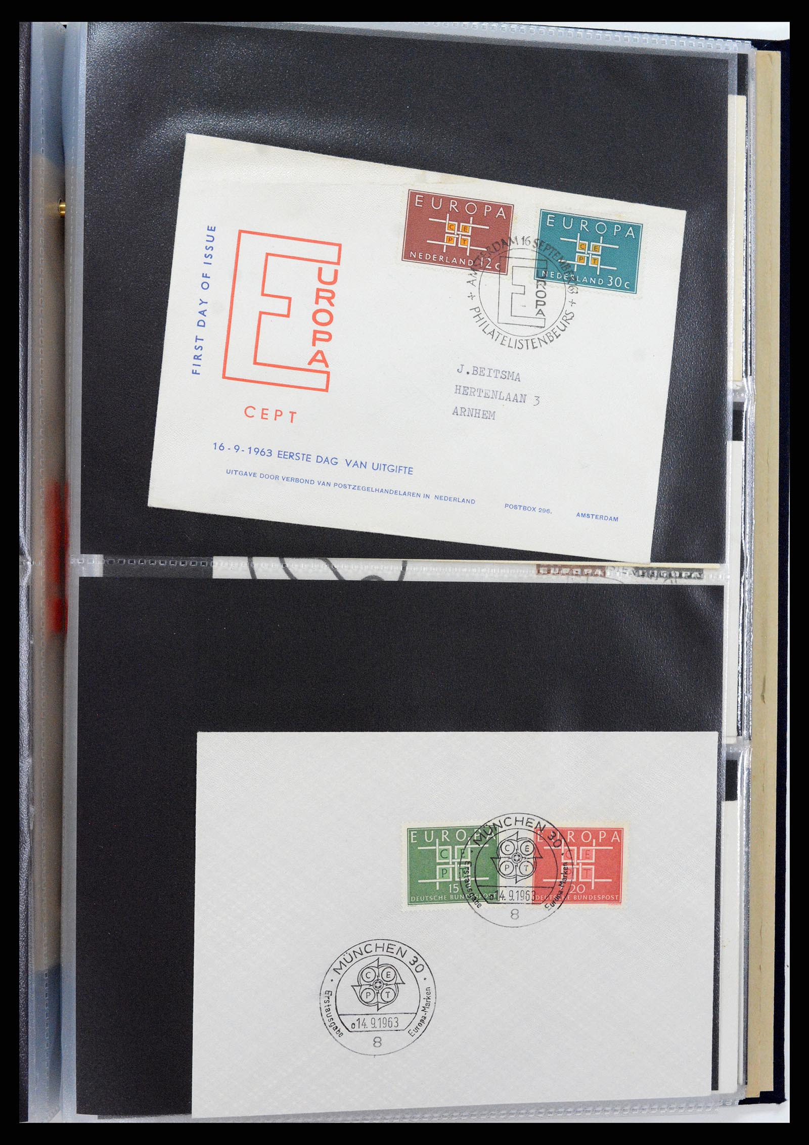 37694 105 - Postzegelverzameling 37694 Europa CEPT FDC's 1956-1970.