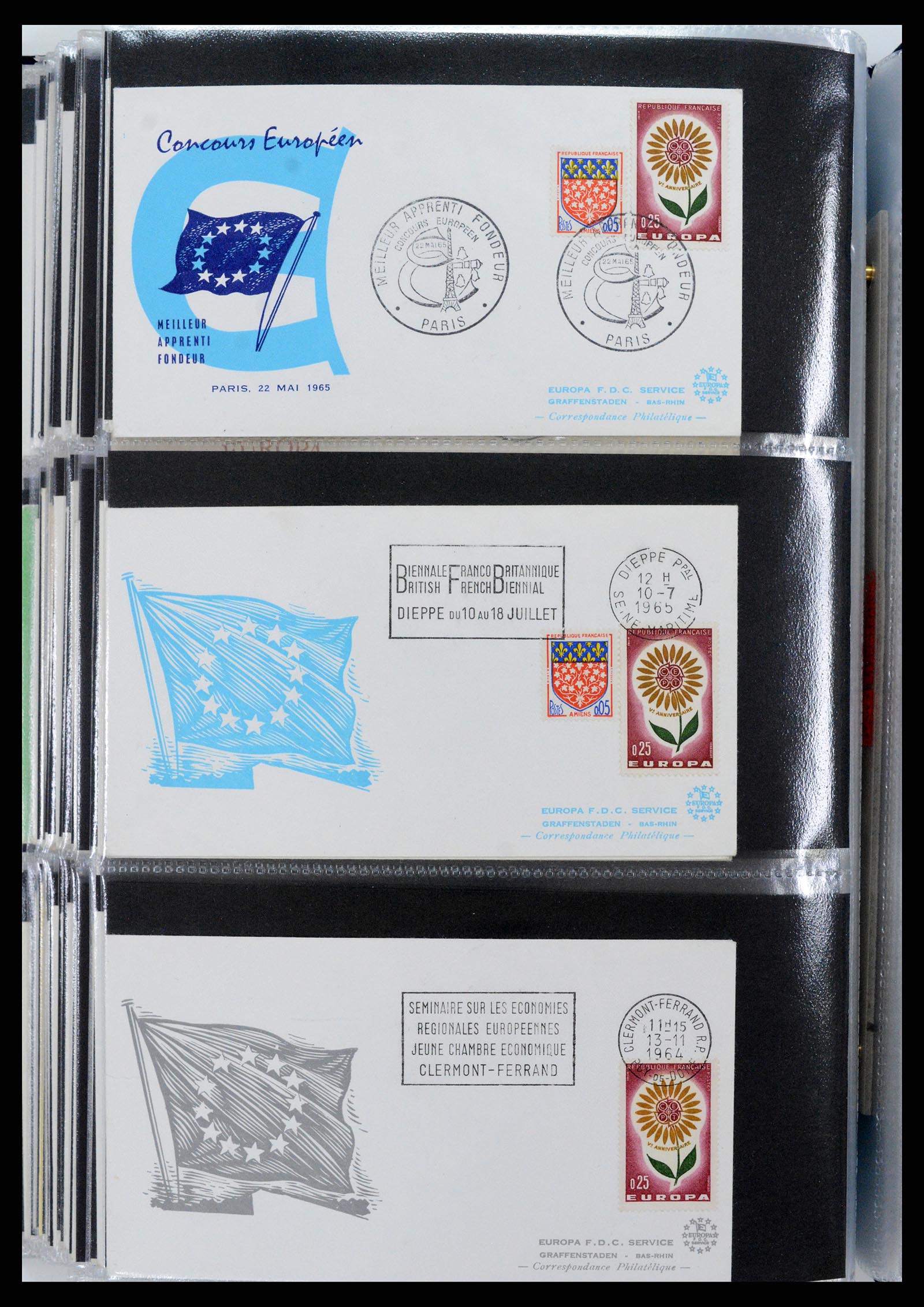 37694 111 - Postzegelverzameling 37694 Europa CEPT FDC's 1956-1970.