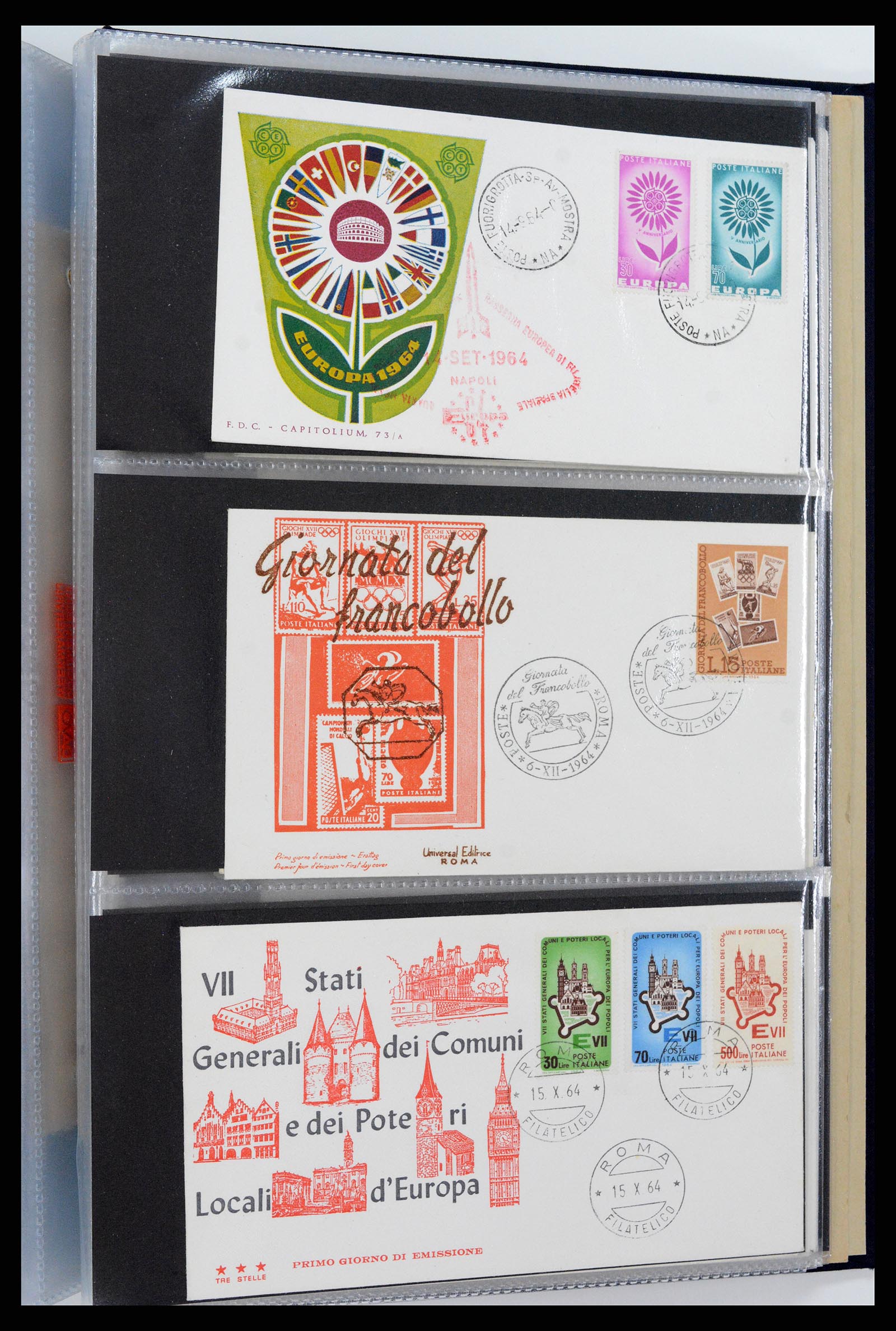 37694 112 - Postzegelverzameling 37694 Europa CEPT FDC's 1956-1970.