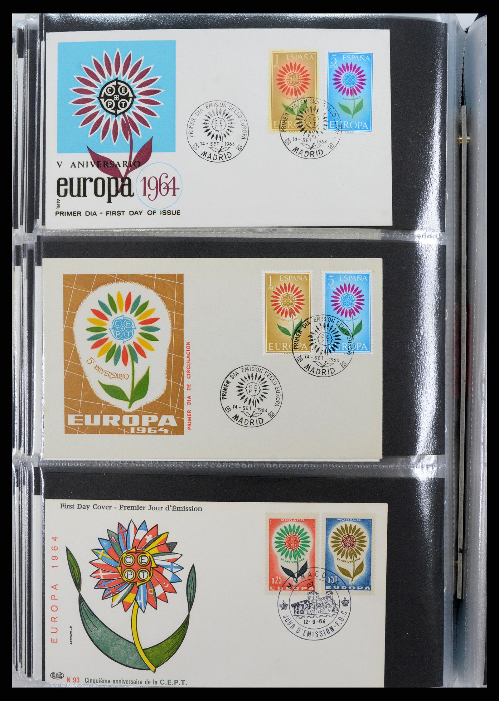 37694 113 - Postzegelverzameling 37694 Europa CEPT FDC's 1956-1970.