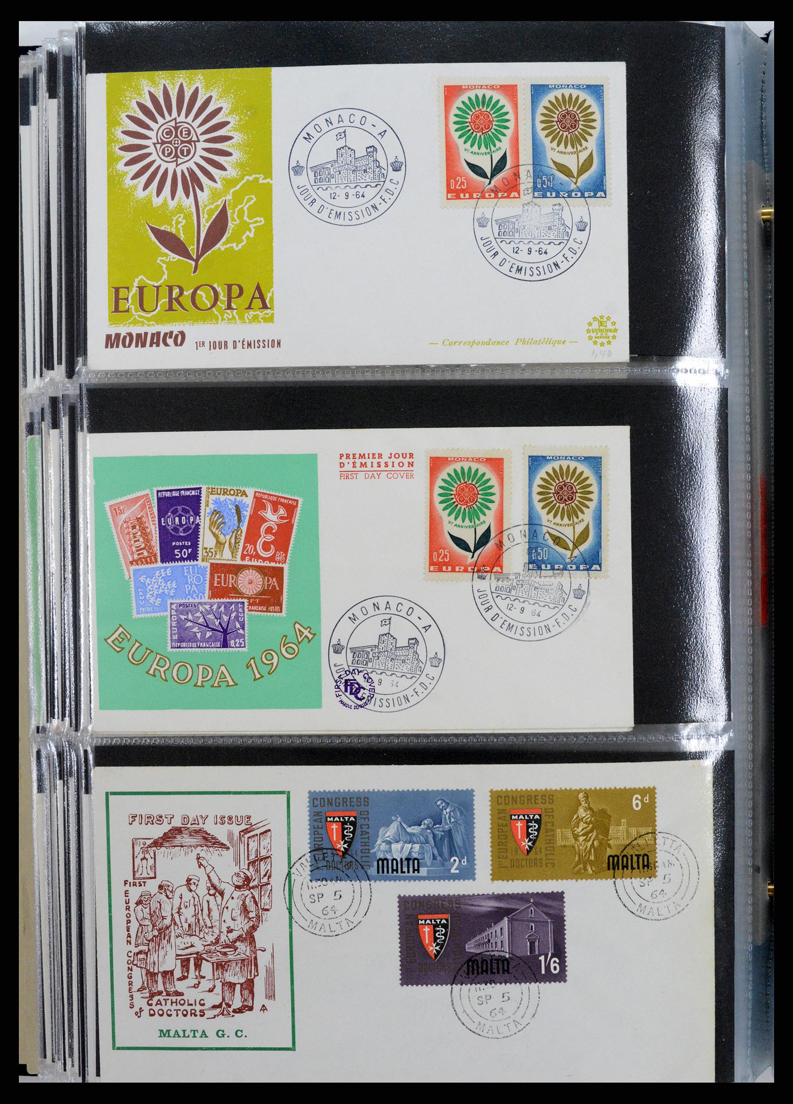 37694 115 - Postzegelverzameling 37694 Europa CEPT FDC's 1956-1970.