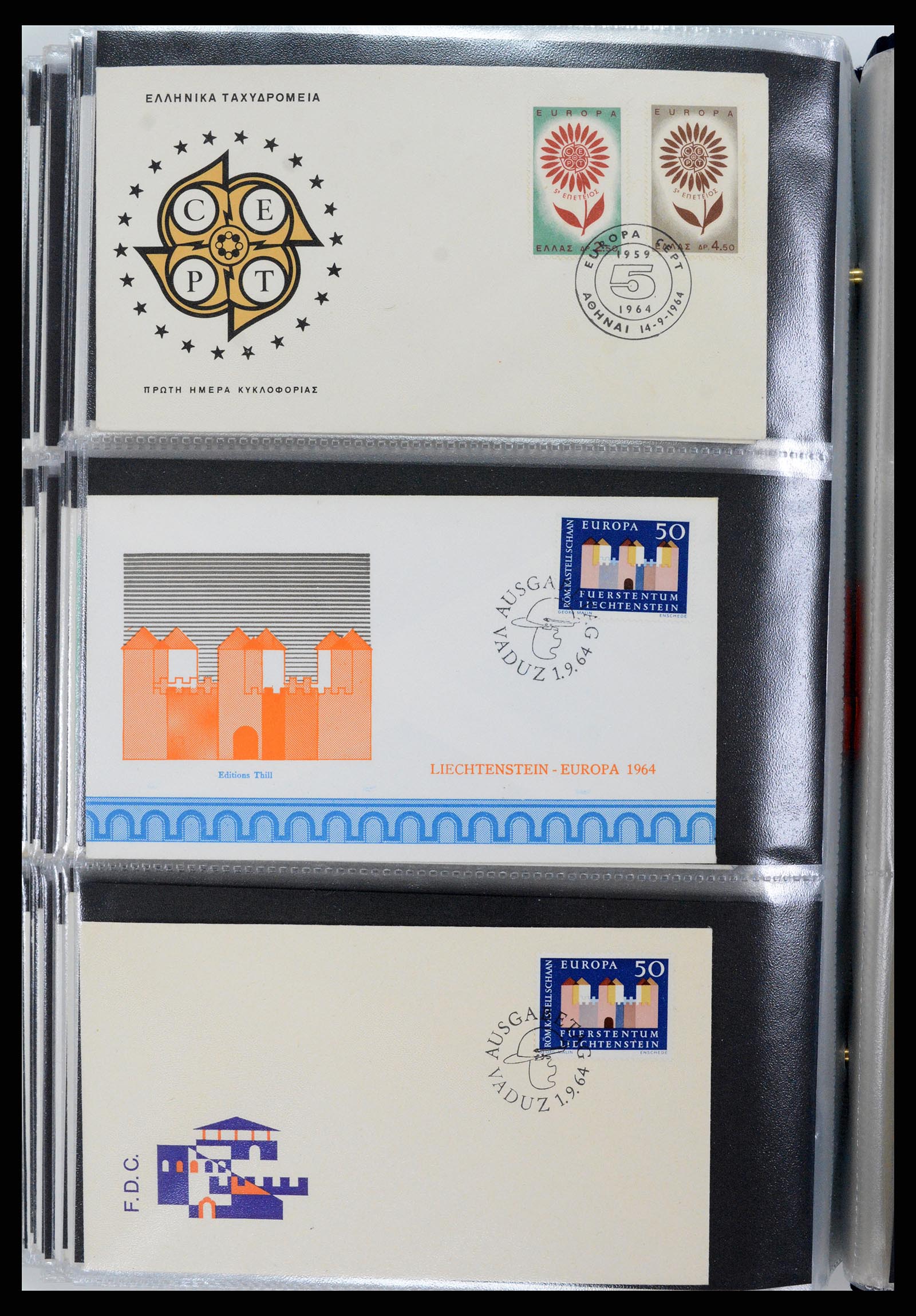 37694 120 - Postzegelverzameling 37694 Europa CEPT FDC's 1956-1970.
