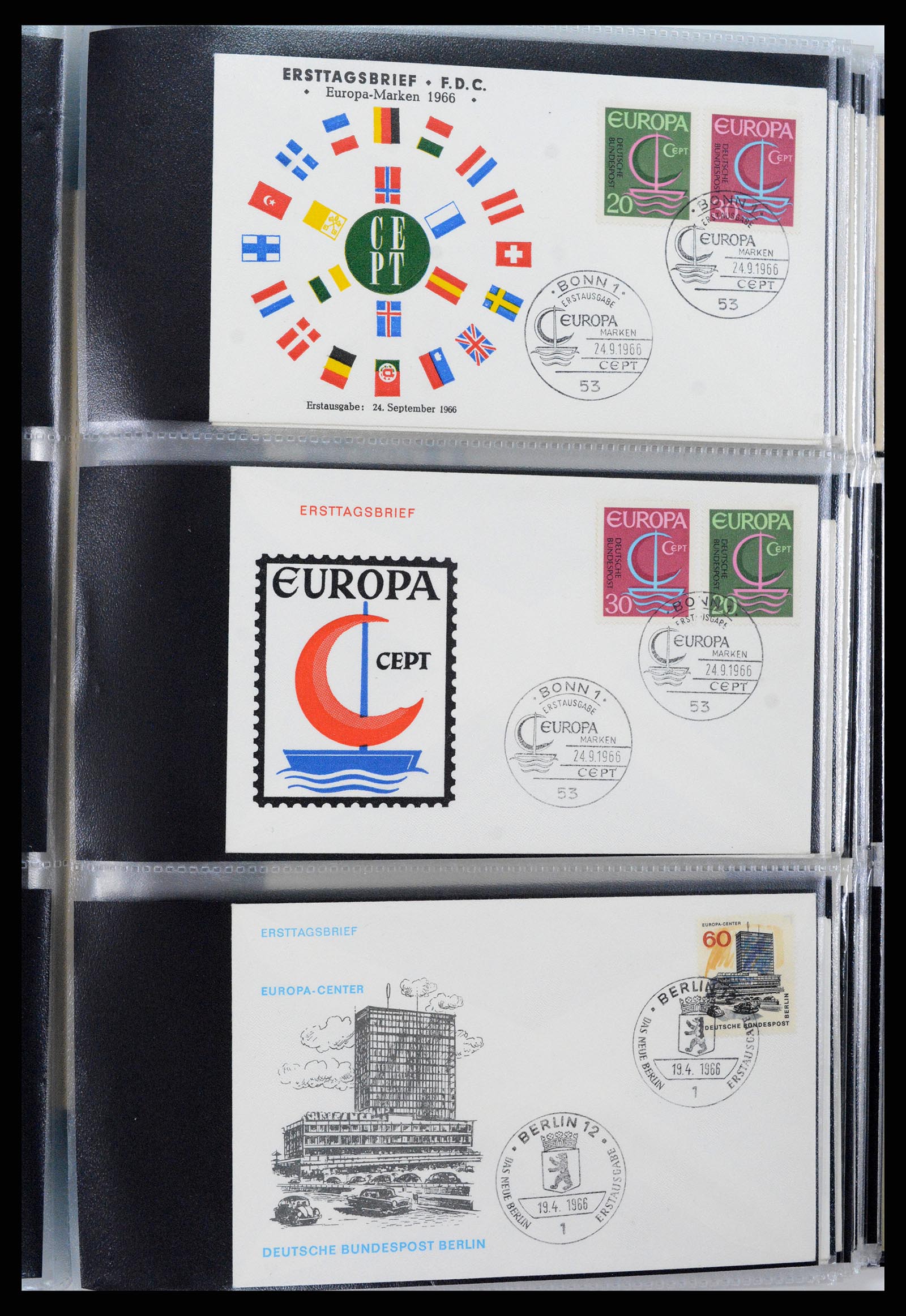 37694 141 - Postzegelverzameling 37694 Europa CEPT FDC's 1956-1970.