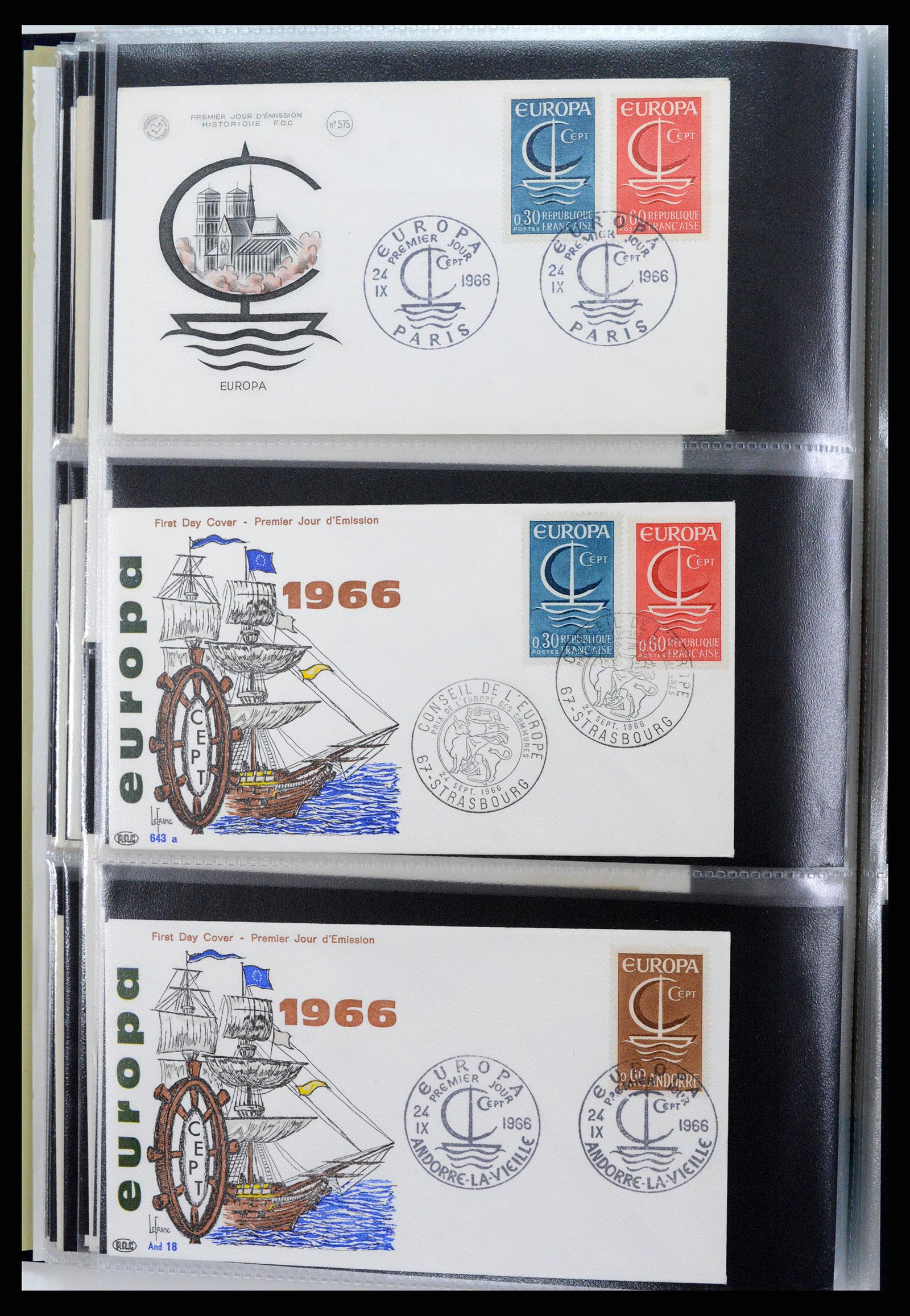 37694 142 - Postzegelverzameling 37694 Europa CEPT FDC's 1956-1970.