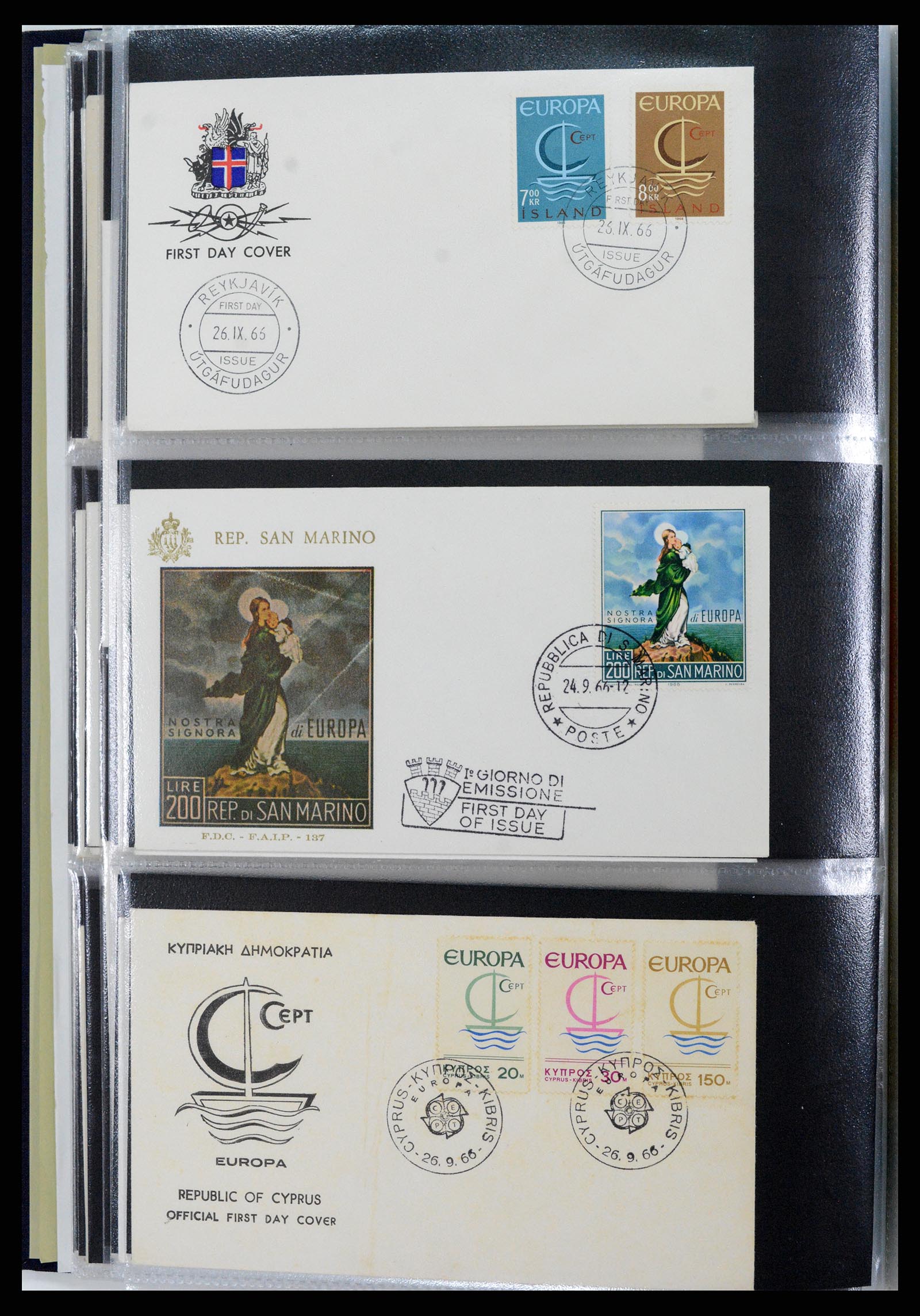 37694 146 - Postzegelverzameling 37694 Europa CEPT FDC's 1956-1970.