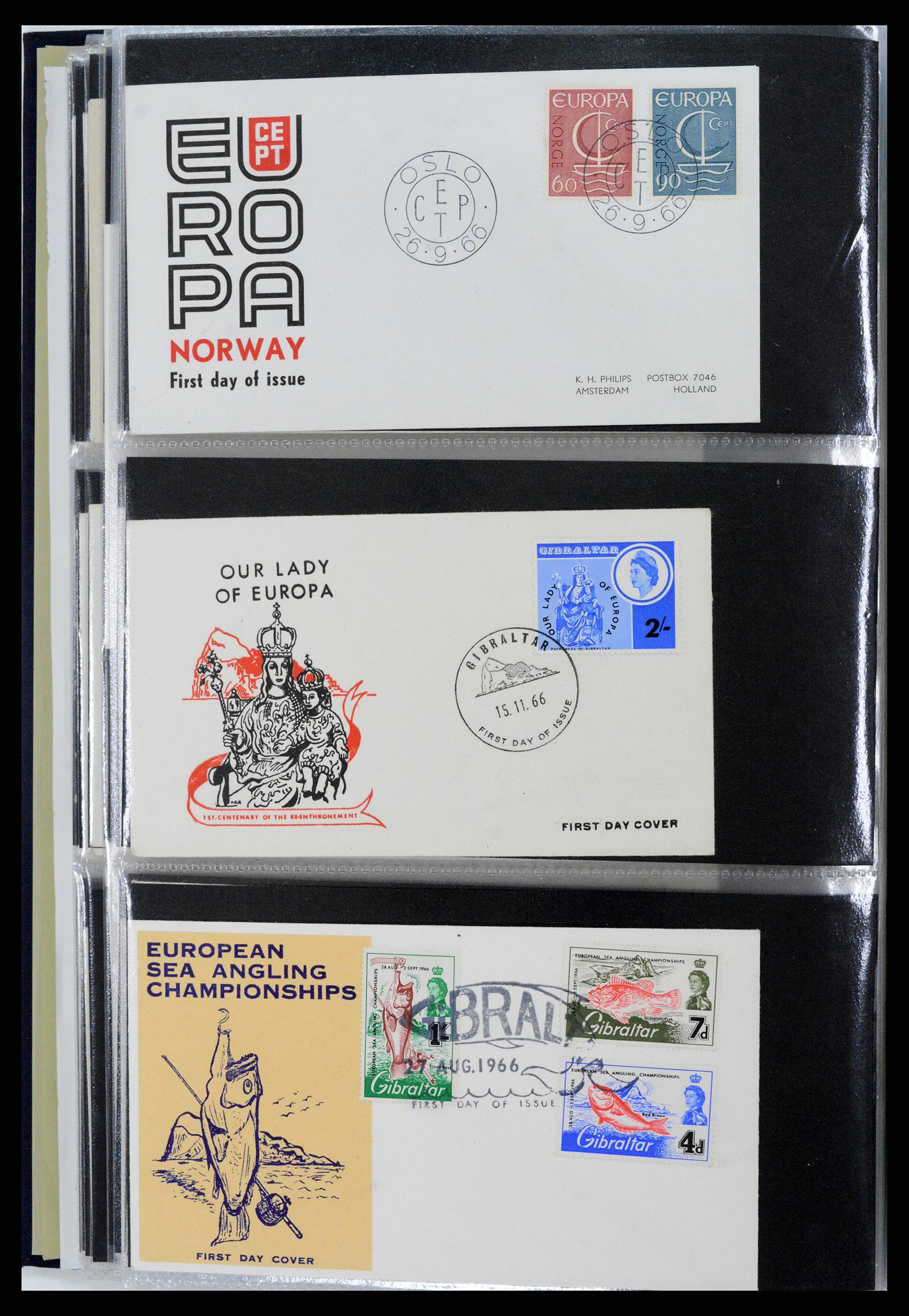 37694 148 - Postzegelverzameling 37694 Europa CEPT FDC's 1956-1970.