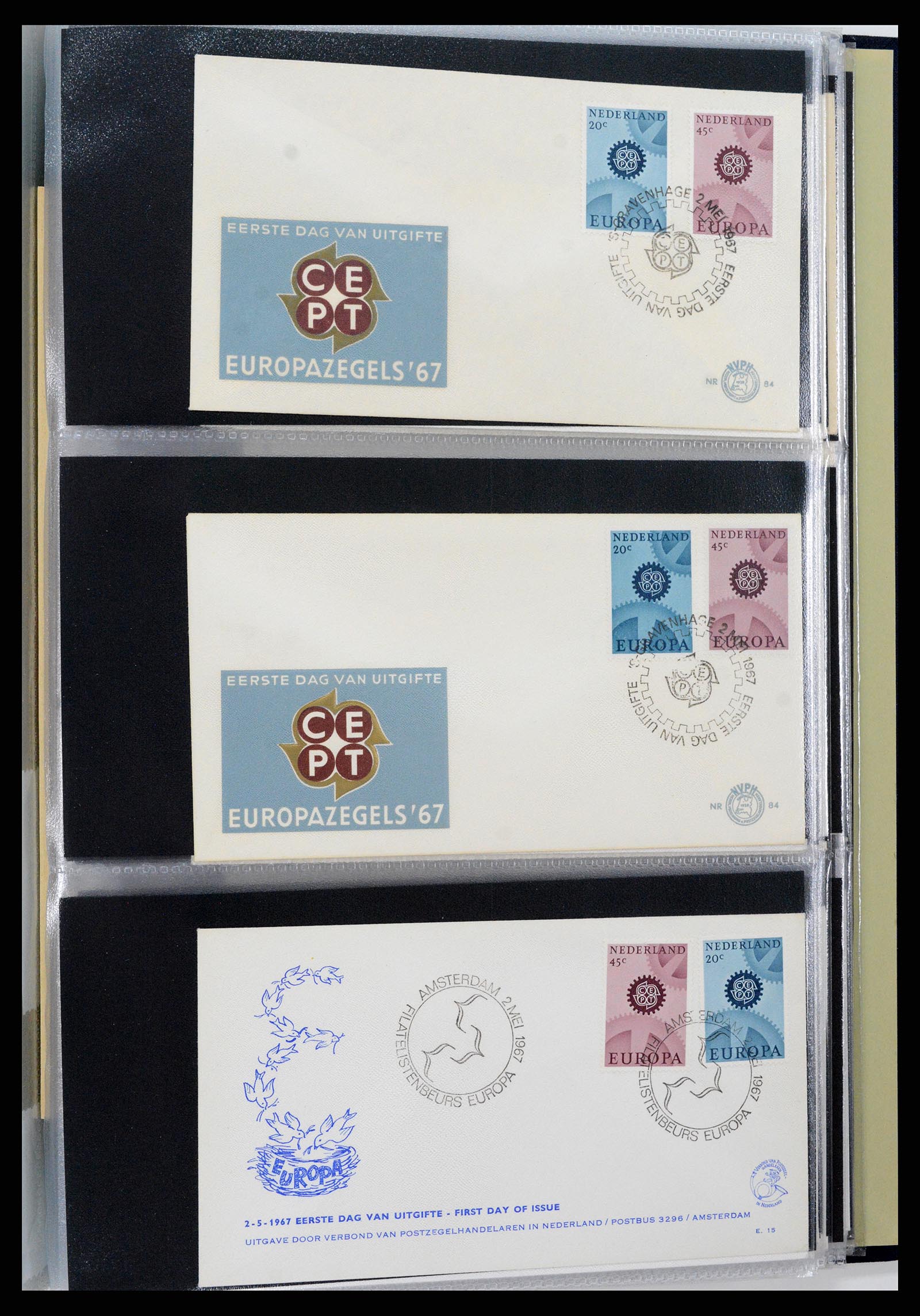37694 153 - Postzegelverzameling 37694 Europa CEPT FDC's 1956-1970.
