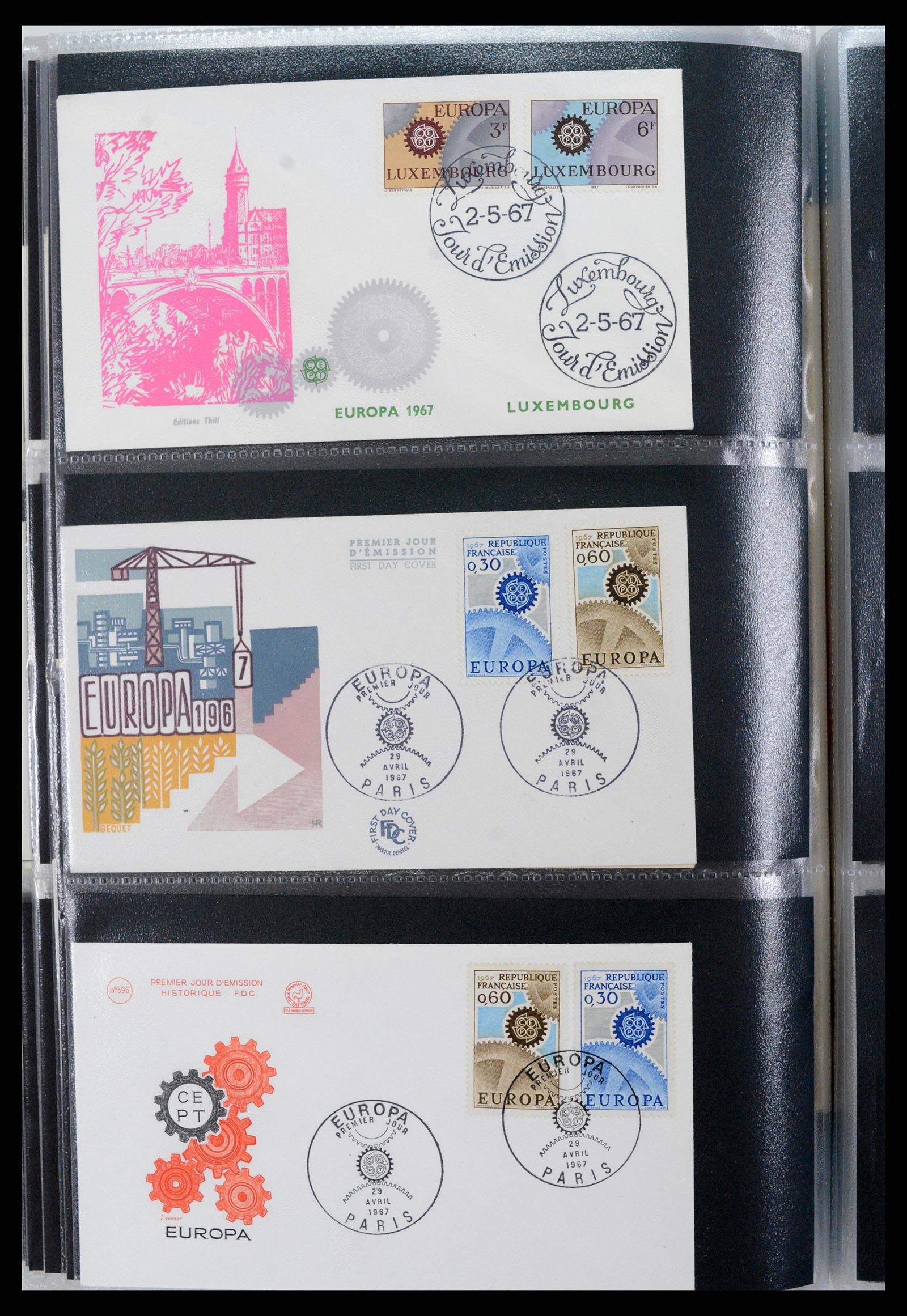 37694 154 - Postzegelverzameling 37694 Europa CEPT FDC's 1956-1970.