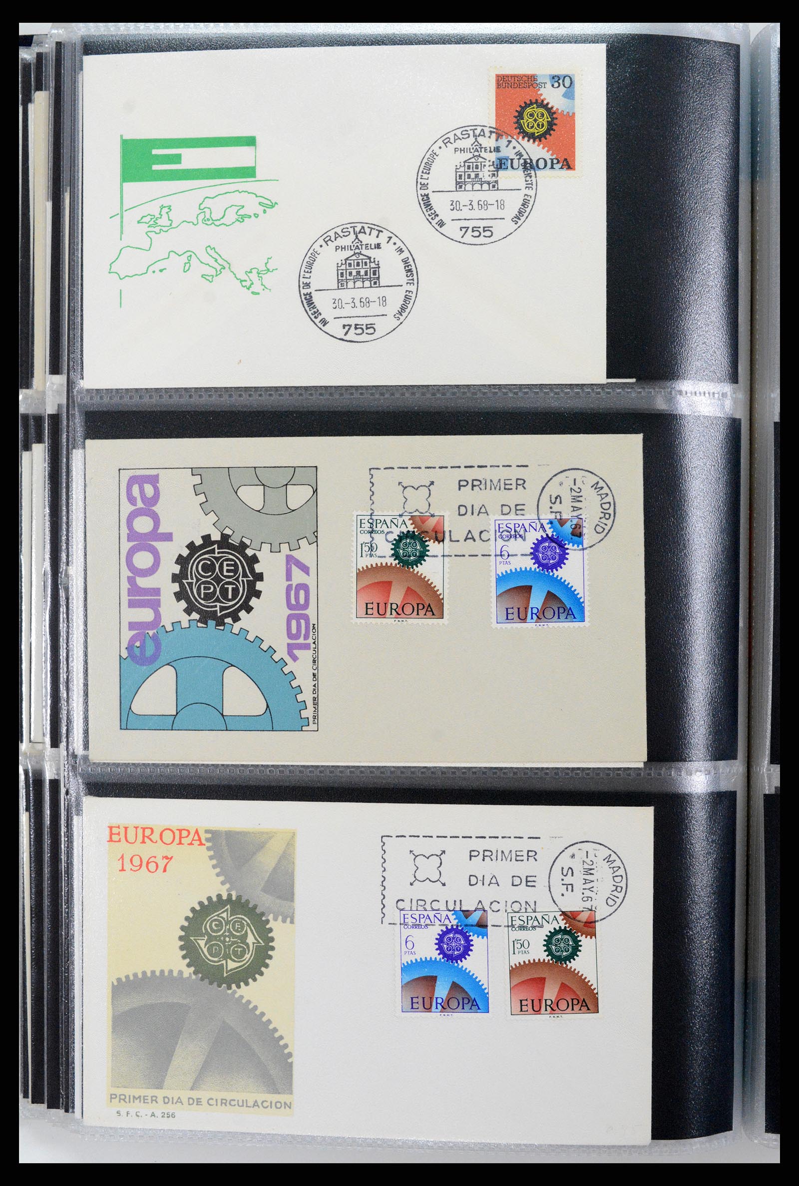 37694 156 - Postzegelverzameling 37694 Europa CEPT FDC's 1956-1970.