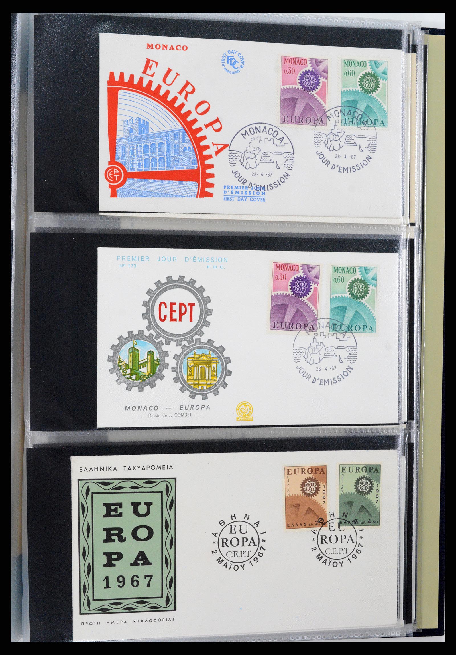 37694 157 - Postzegelverzameling 37694 Europa CEPT FDC's 1956-1970.
