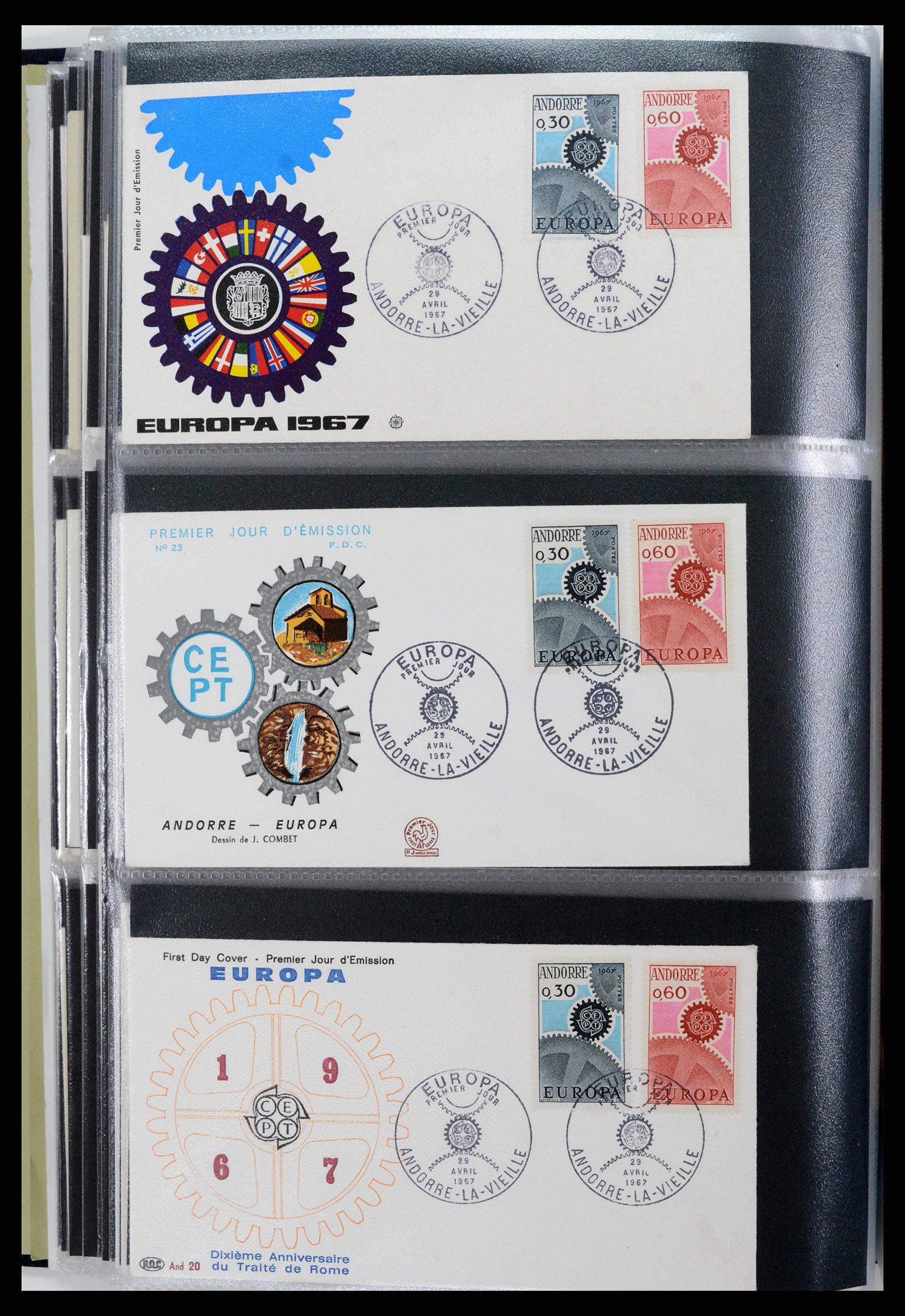 37694 158 - Postzegelverzameling 37694 Europa CEPT FDC's 1956-1970.