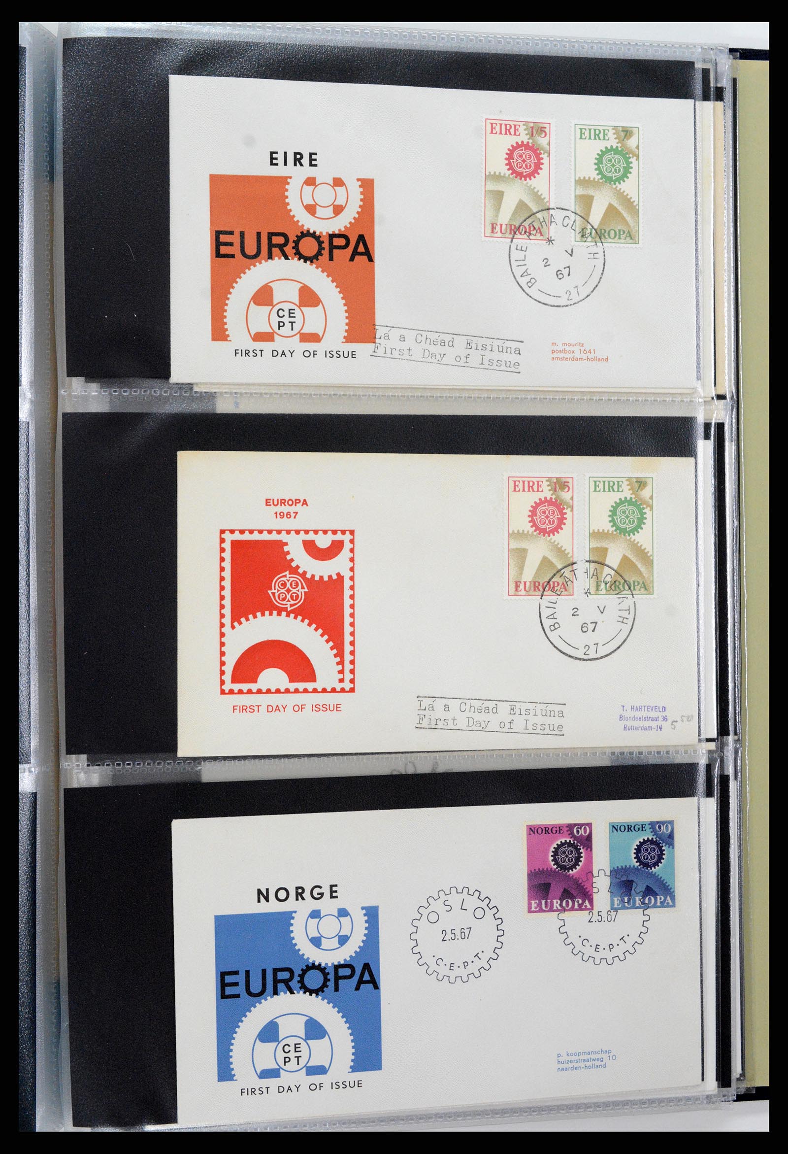 37694 159 - Postzegelverzameling 37694 Europa CEPT FDC's 1956-1970.