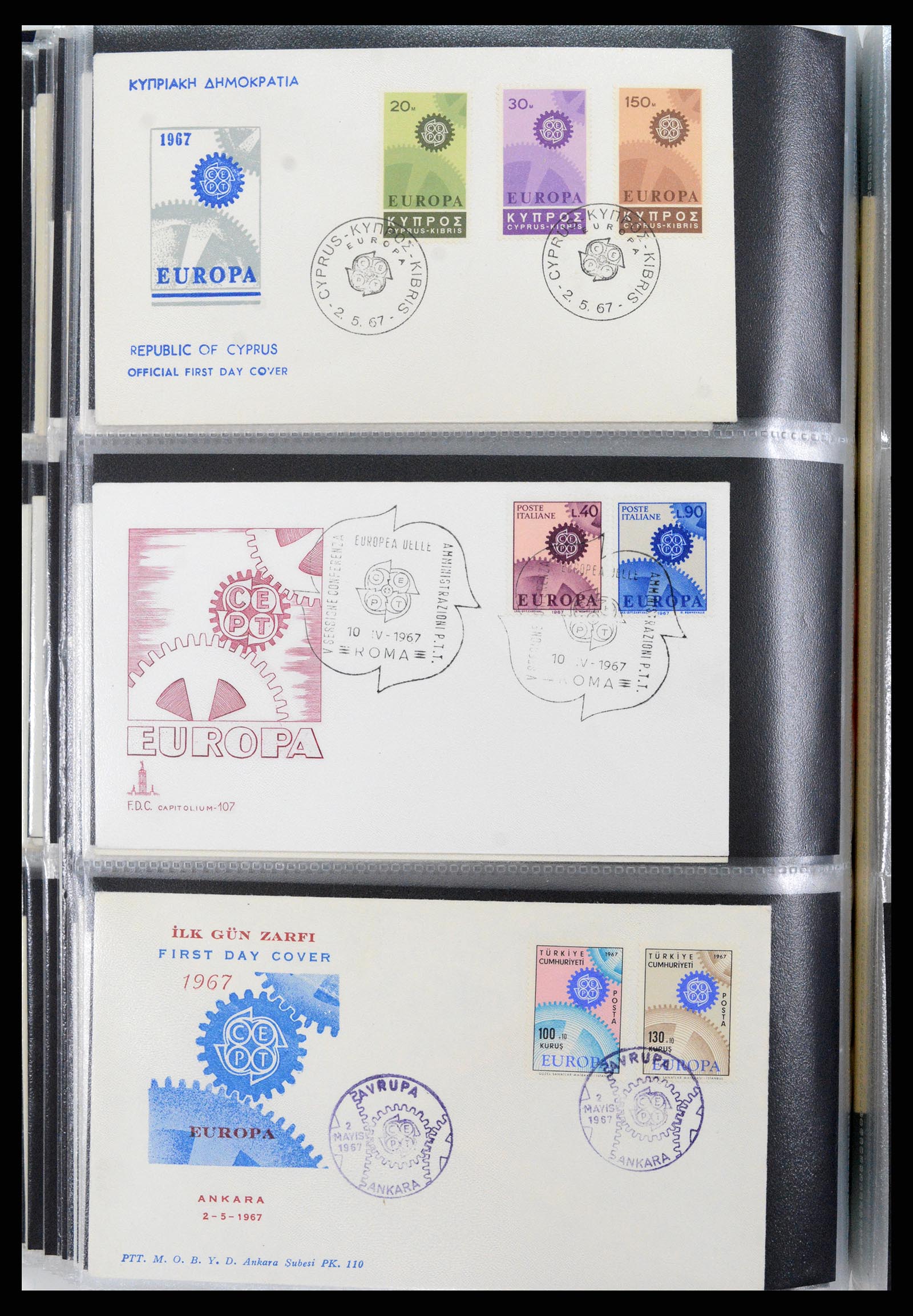 37694 160 - Postzegelverzameling 37694 Europa CEPT FDC's 1956-1970.