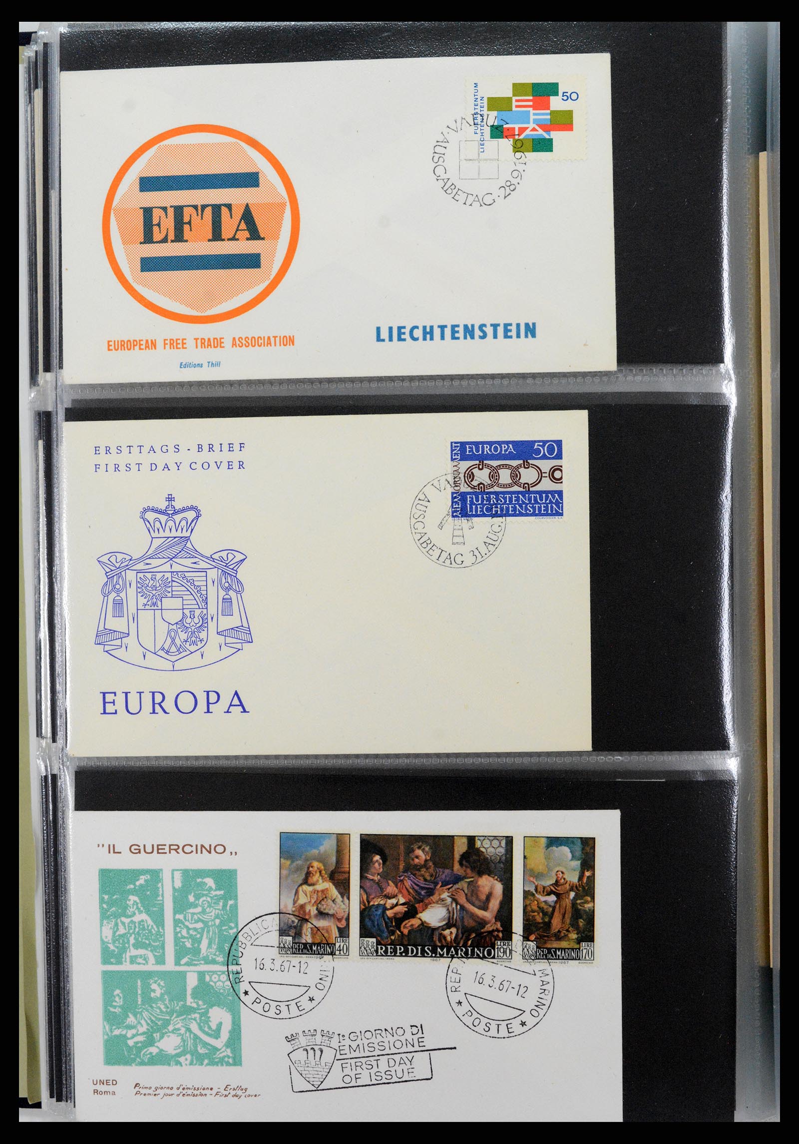 37694 162 - Postzegelverzameling 37694 Europa CEPT FDC's 1956-1970.