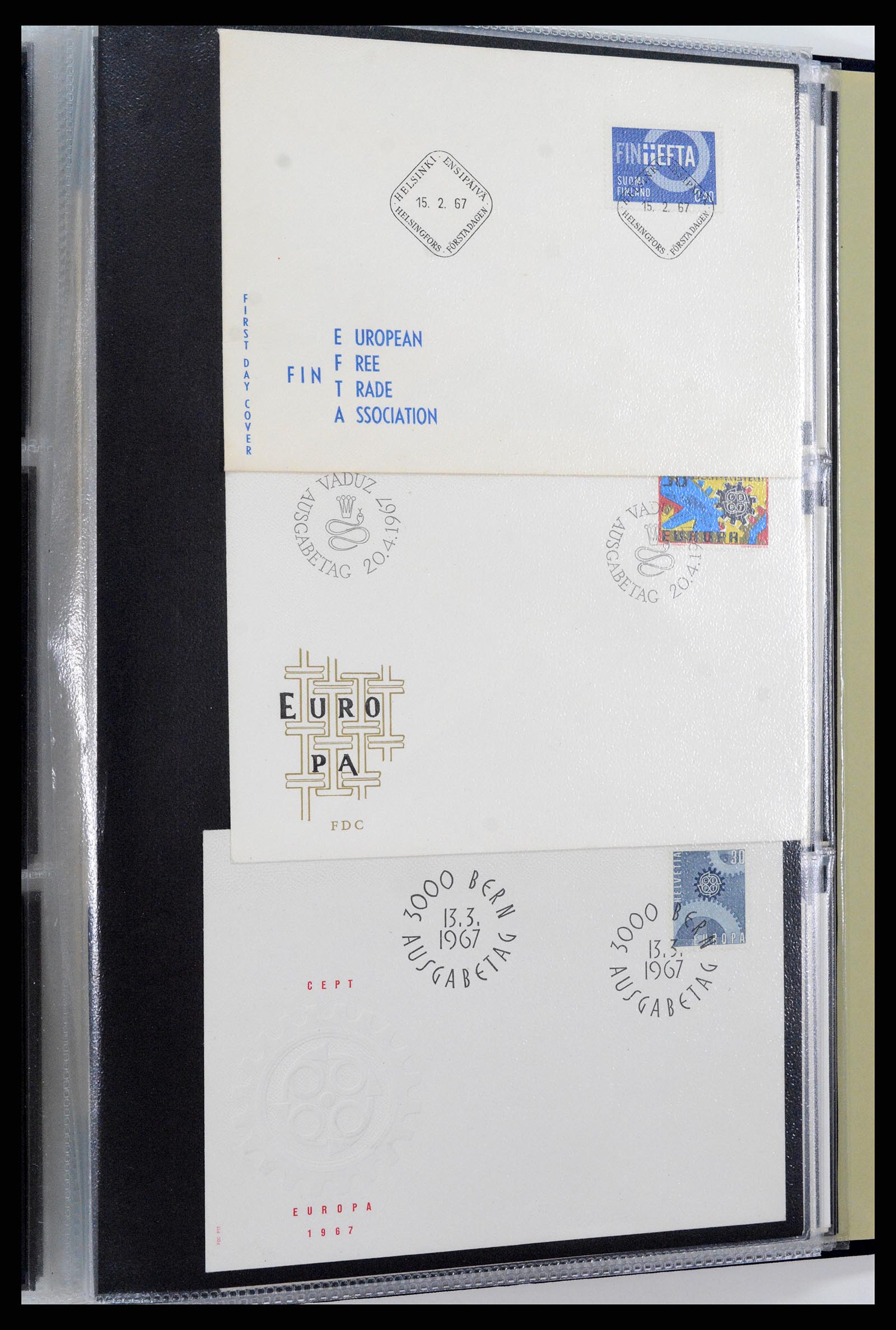 37694 164 - Postzegelverzameling 37694 Europa CEPT FDC's 1956-1970.
