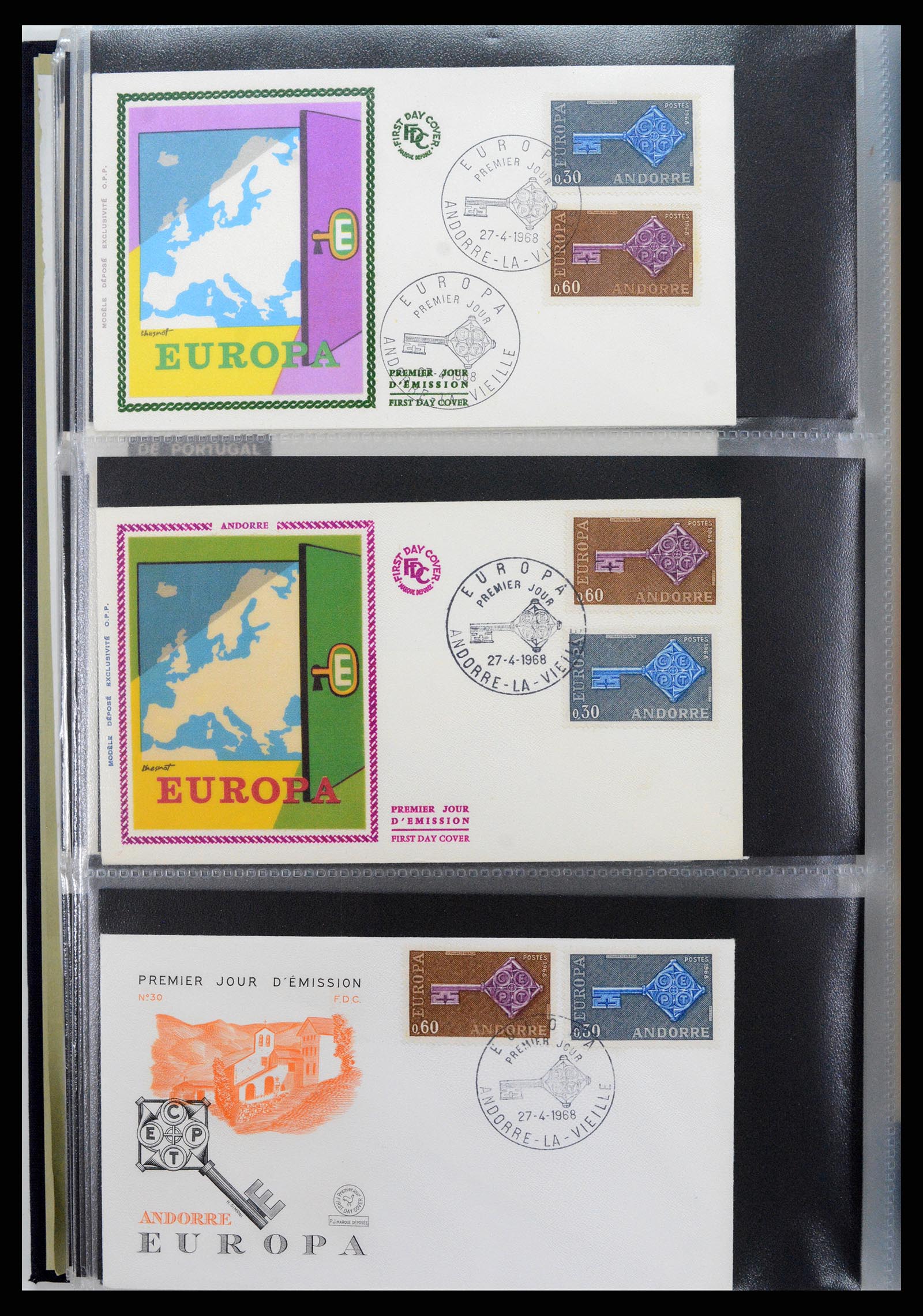 37694 169 - Postzegelverzameling 37694 Europa CEPT FDC's 1956-1970.