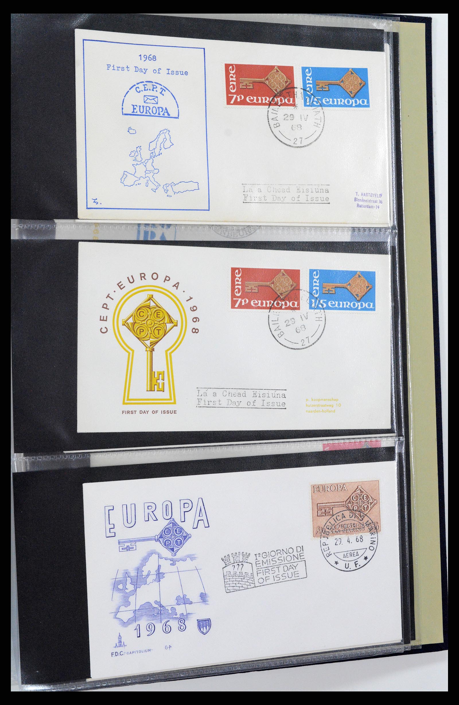 37694 170 - Postzegelverzameling 37694 Europa CEPT FDC's 1956-1970.