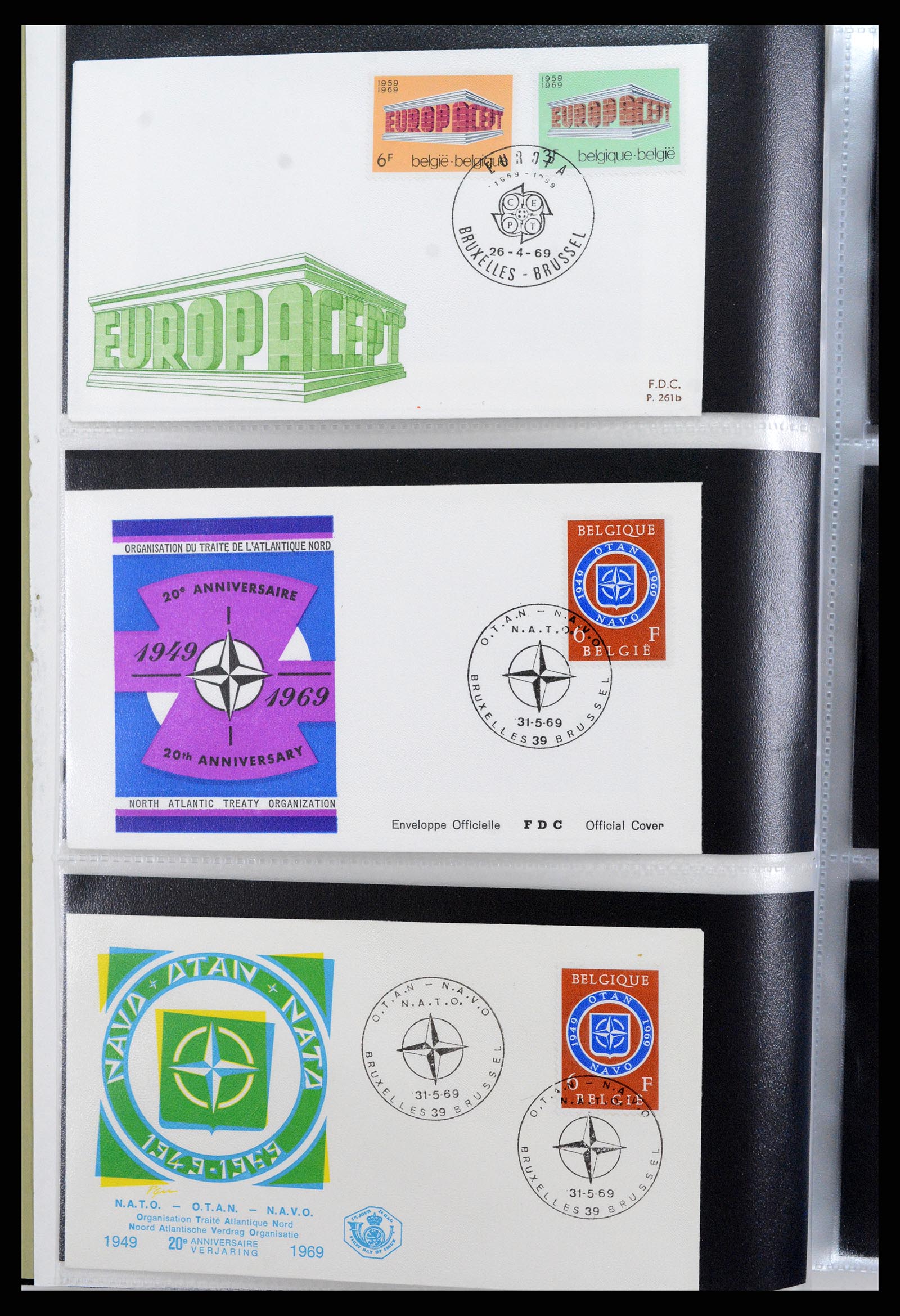 37694 175 - Postzegelverzameling 37694 Europa CEPT FDC's 1956-1970.