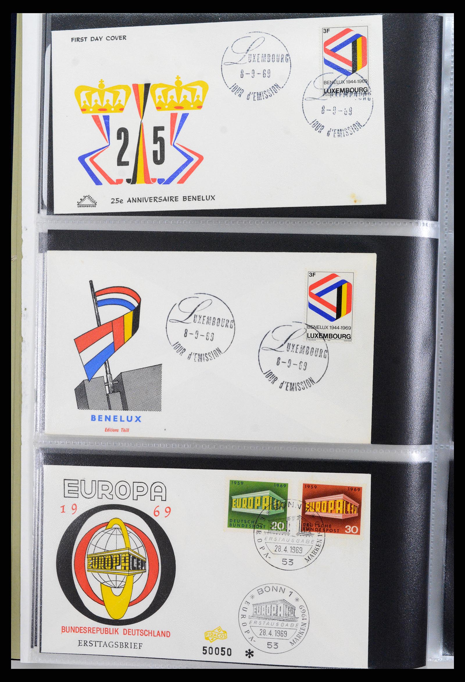 37694 179 - Postzegelverzameling 37694 Europa CEPT FDC's 1956-1970.