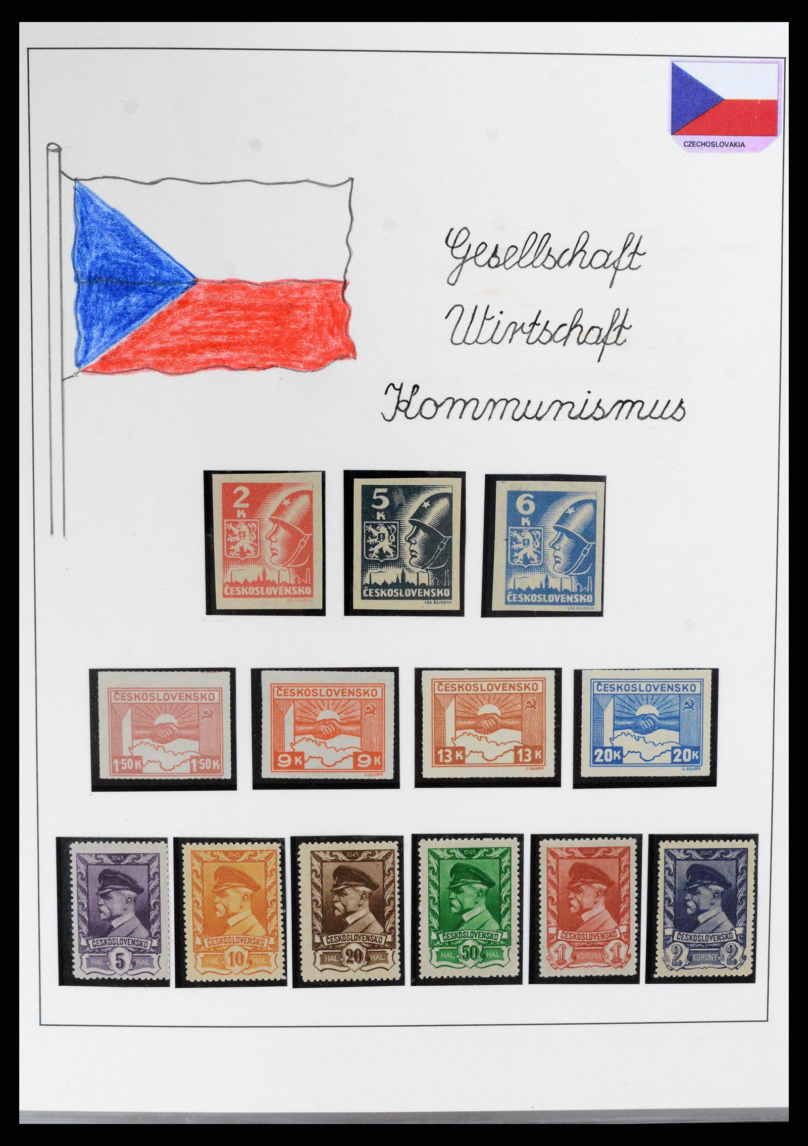 37725 061 - Postzegelverzameling 37725 Tsjechoslowakije/Slowakije/Tsjechie 1918-2