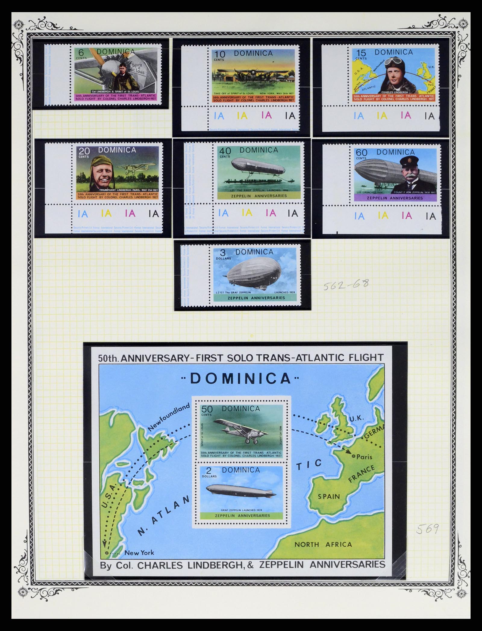 37728 092 - Postzegelverzameling 37728 Motief luchtpost 1930-2000.