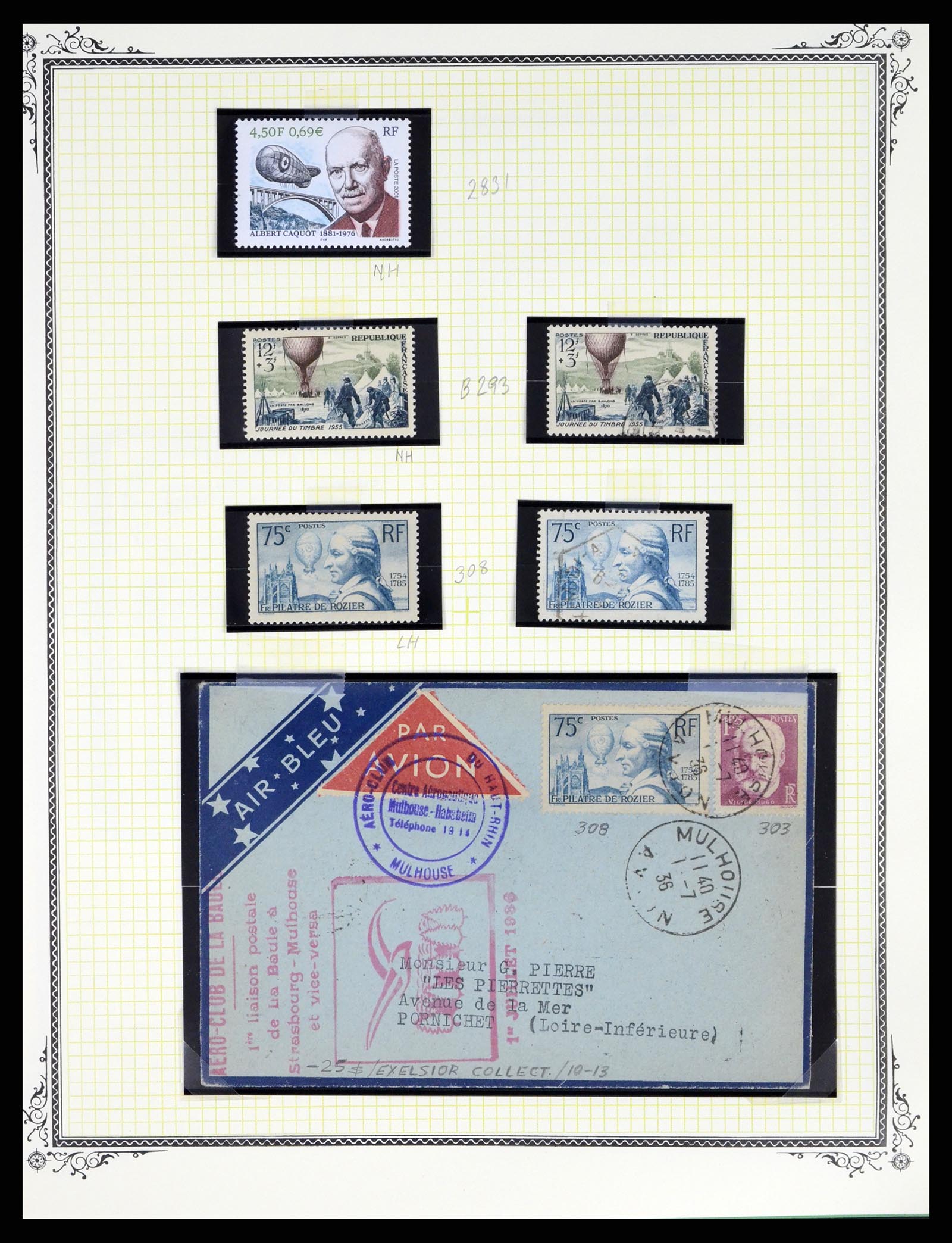 37728 103 - Postzegelverzameling 37728 Motief luchtpost 1930-2000.